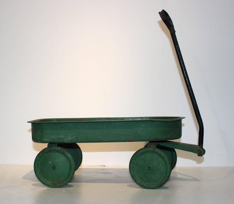 Painted Green Toy Wagon at 1stDibs