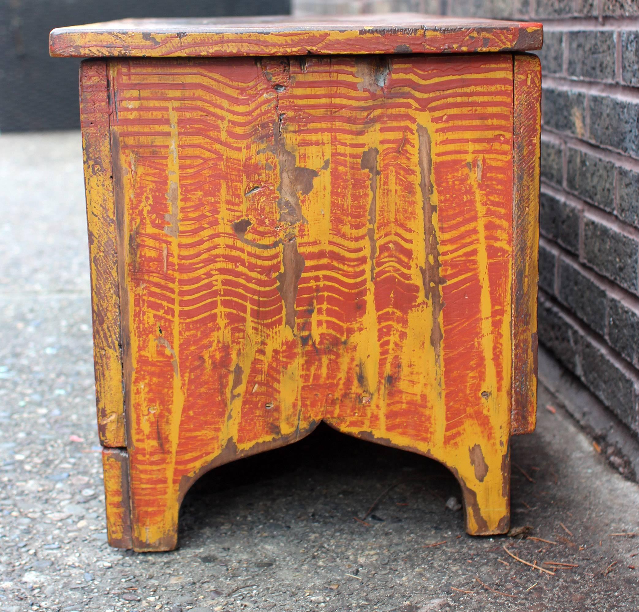 Wood Painted Blanket Chest/Toy Chest, American, Mid-19th Century