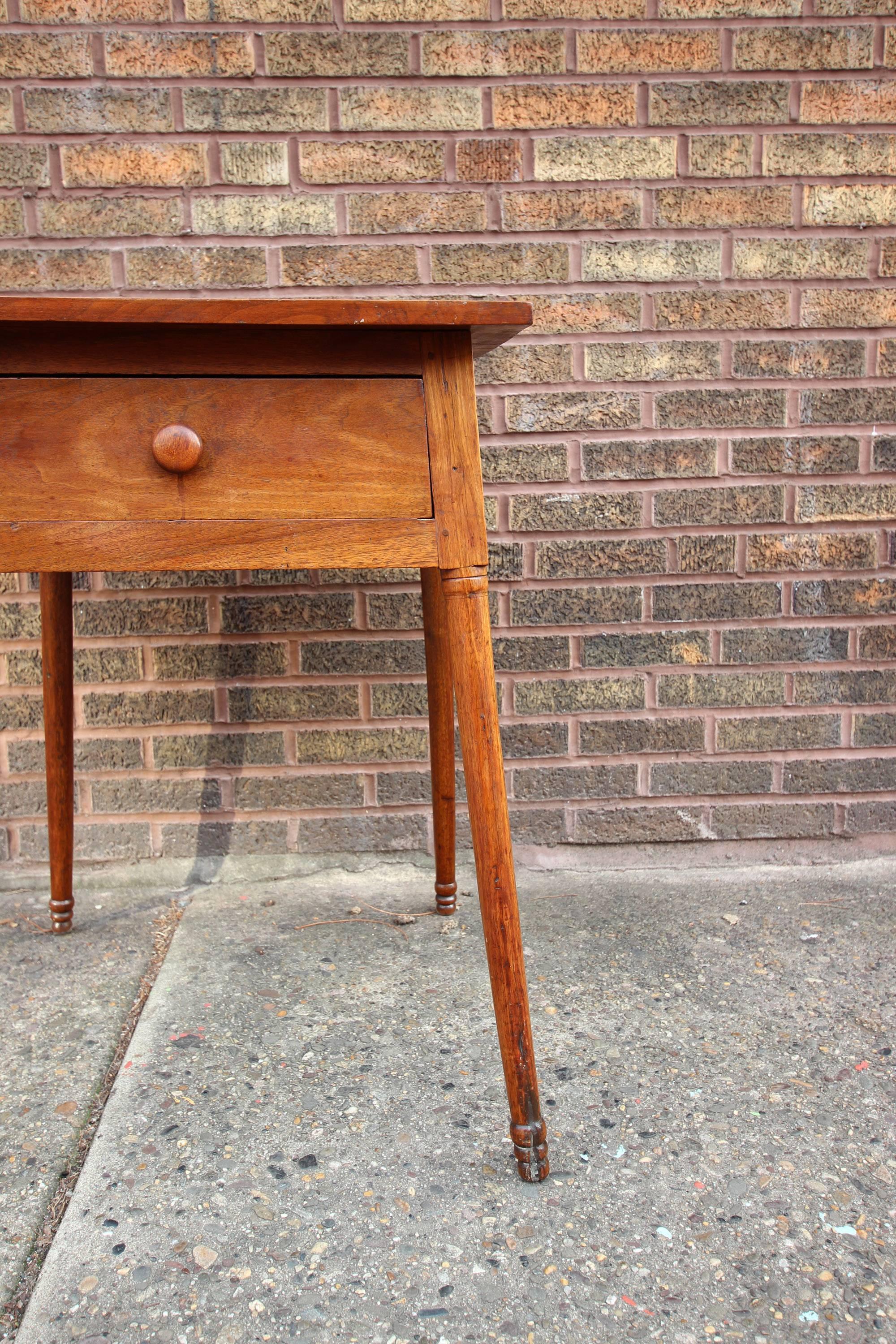 Country Oversize One Drawer Stand, Cherrywood, circa 1840, American For Sale