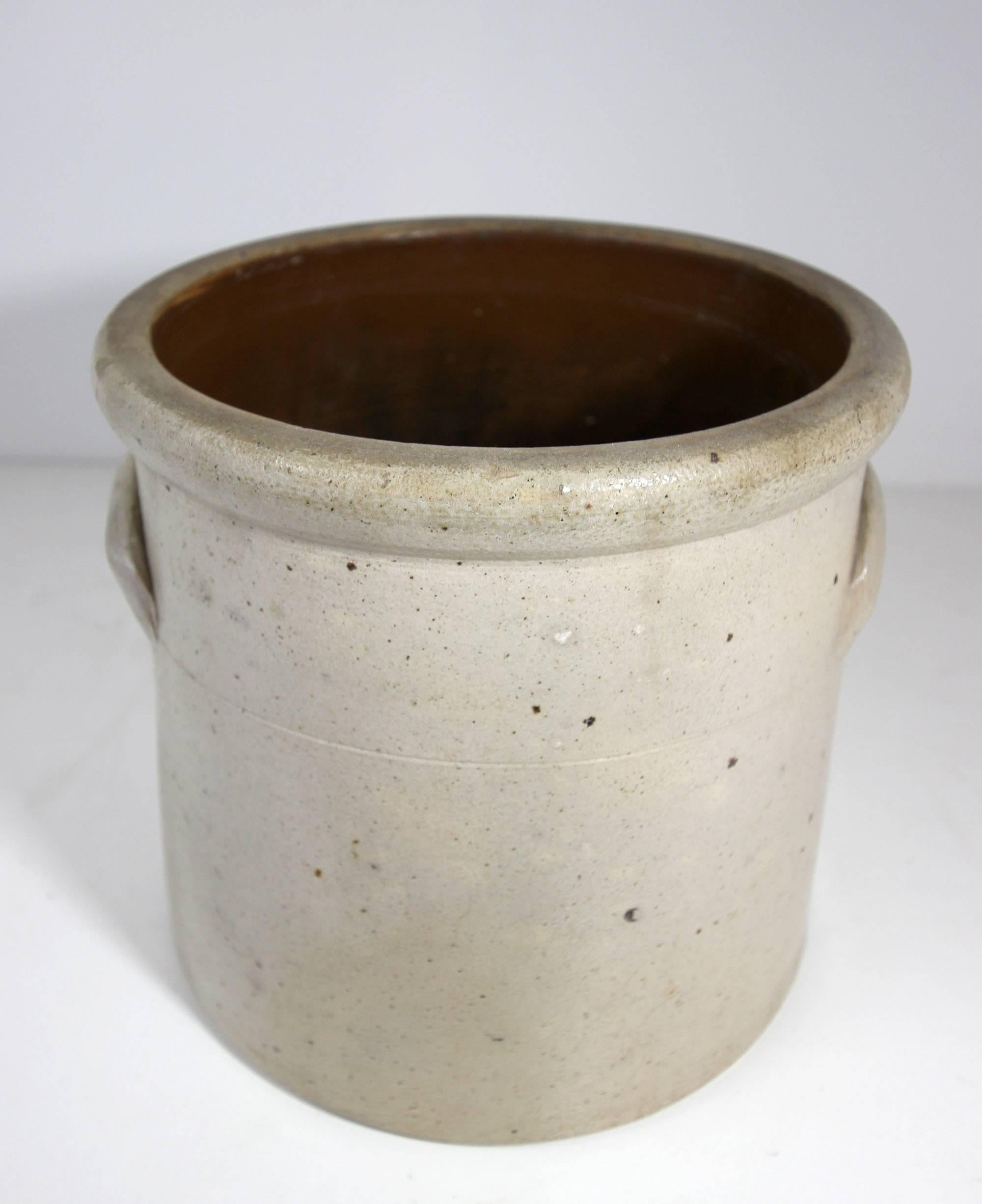 Country Stoneware Crock with Bird Mid-19th Century, Two Gallon
