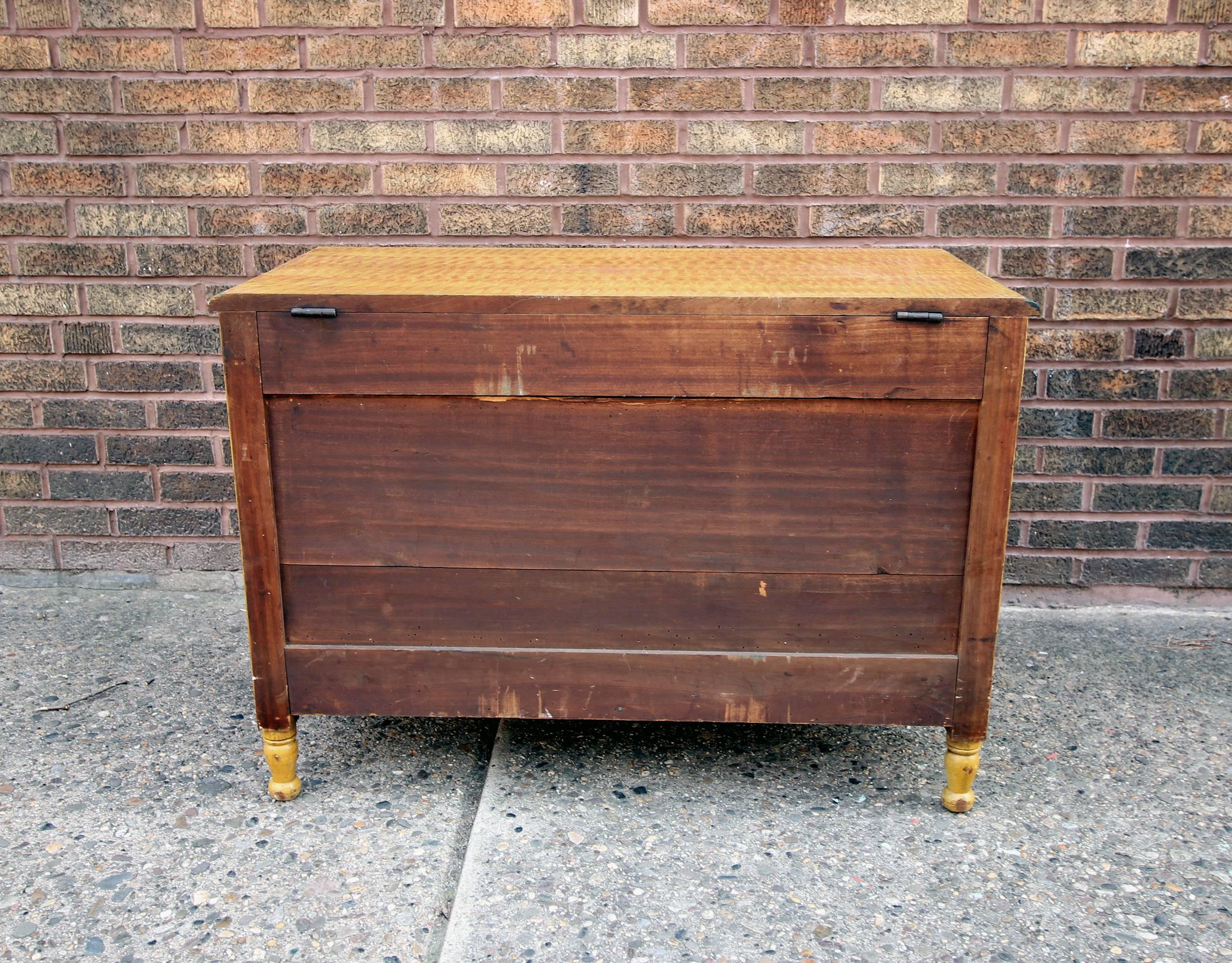 Pennsylvania Grain Painted Blanket Chest with Drawers 4
