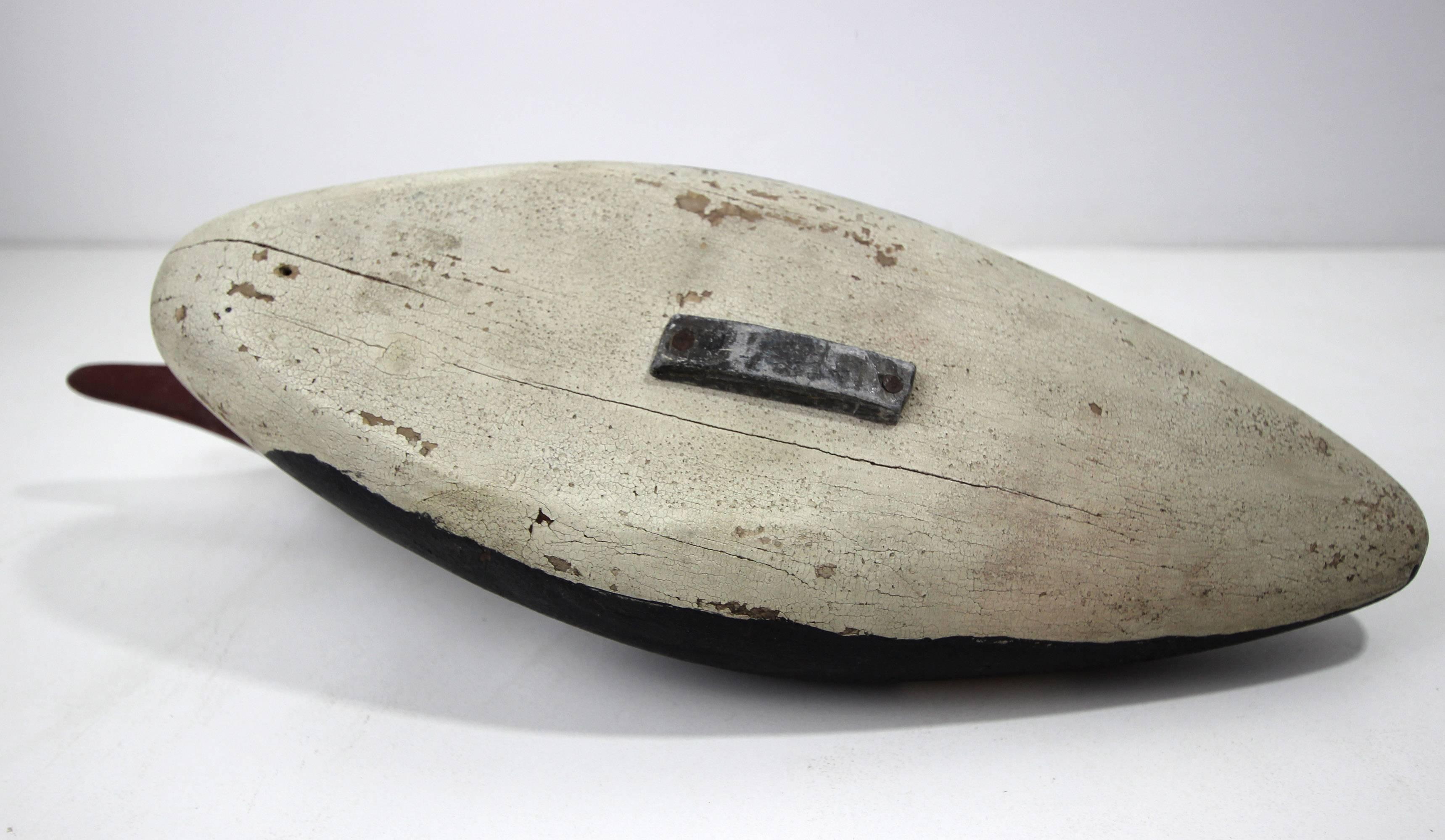 Folk Art Red-Breasted Merganser Hen Duck Decoy For Sale