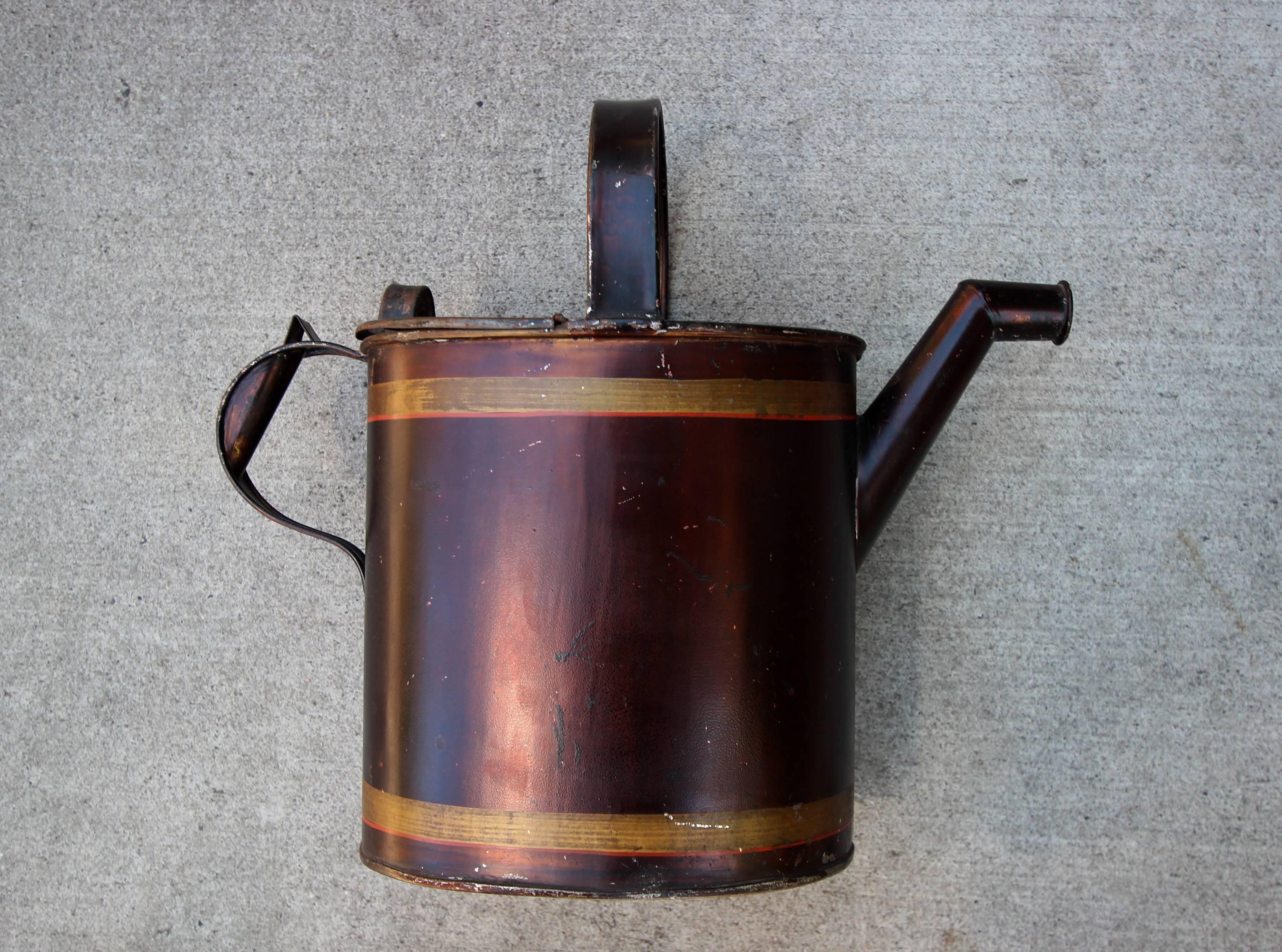 Painted Watering Can In Excellent Condition For Sale In Philadelphia, PA