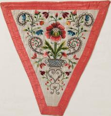 Embroidery, England, circa 1740, Provenance: Met Museum Costume Collection