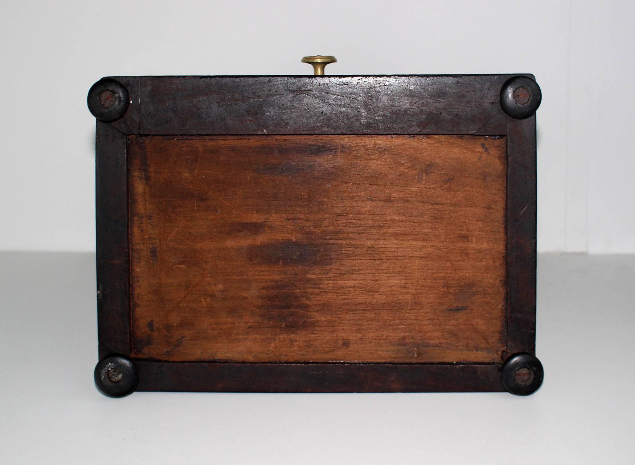 Unusual and Fine Desktop Letter Box, Mahogany, Early 19th Century For Sale 1