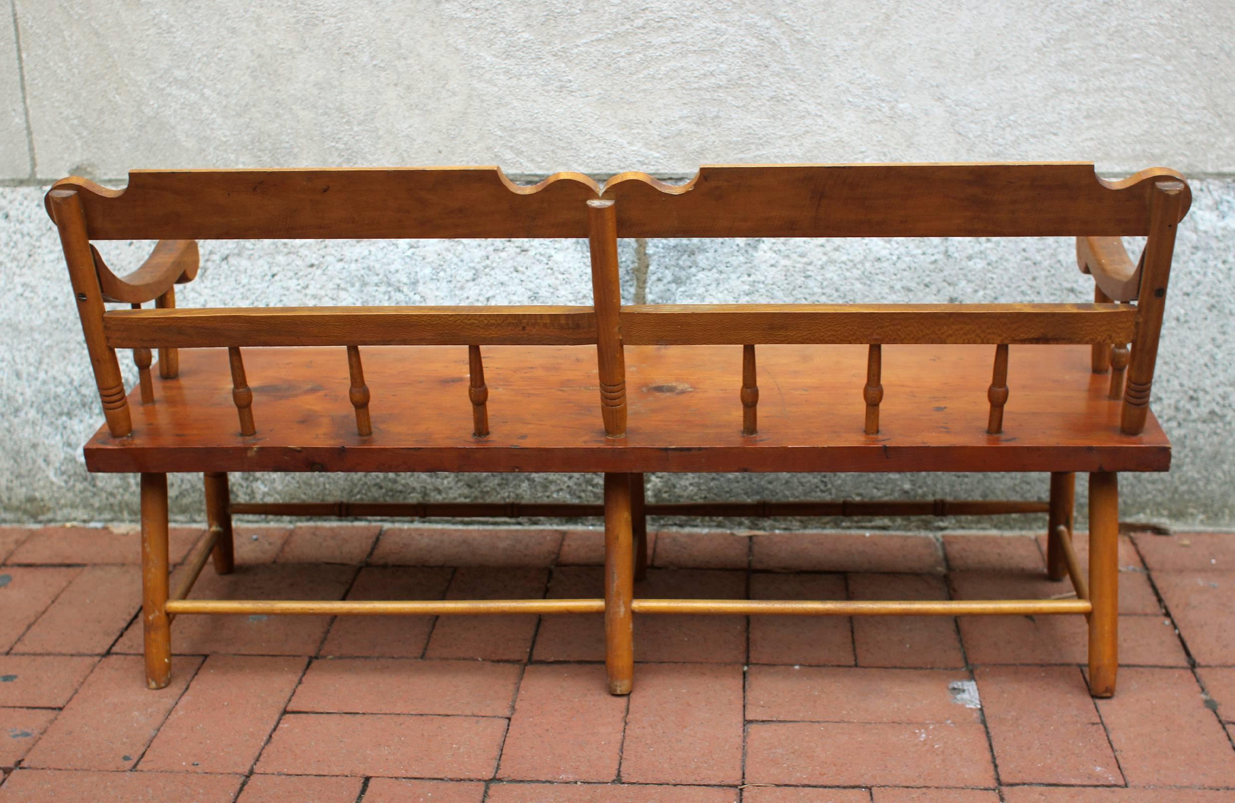 19th Century Rare Miniature Settee, Pennsylvania, circa 1850 For Sale