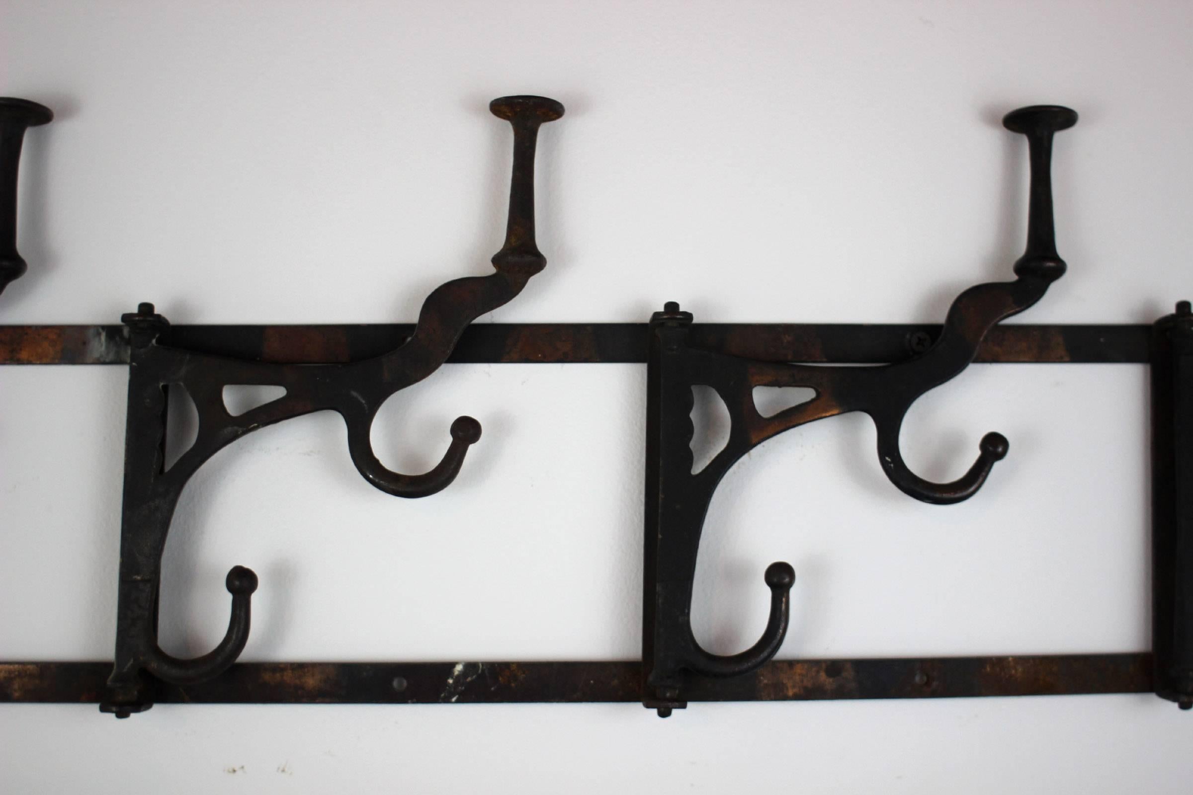 Iron Rack with Swing-Arm Hooks In Excellent Condition In Philadelphia, PA