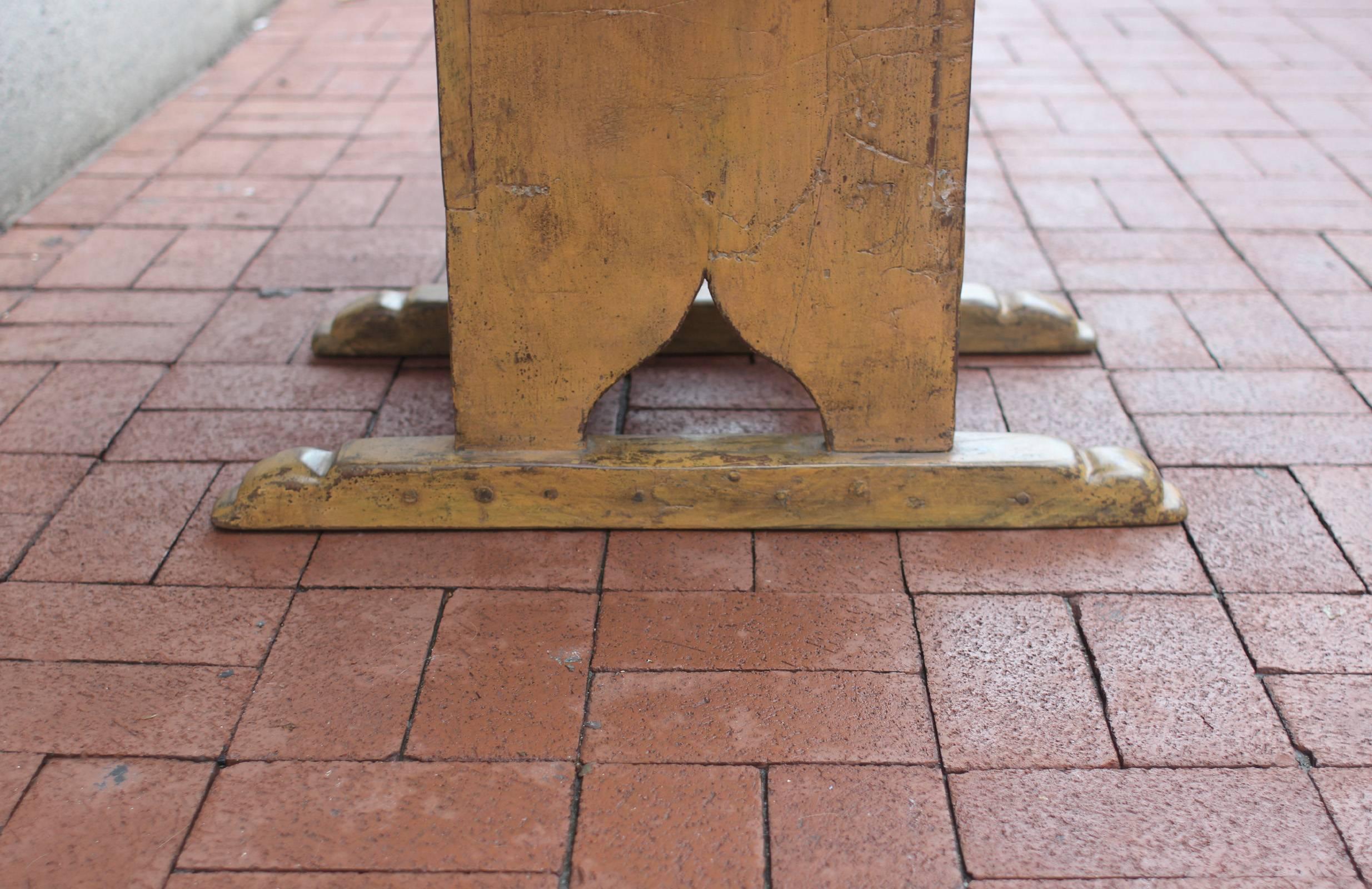 Chair Table in Yellow Paint, New England, early 19th century  1