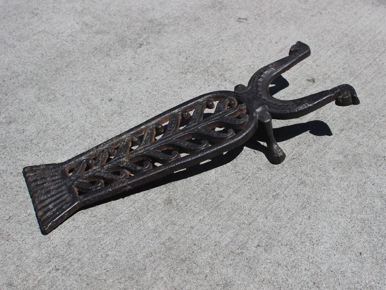 Late 19th Century Cast Iron Boot Jack at 1stDibs