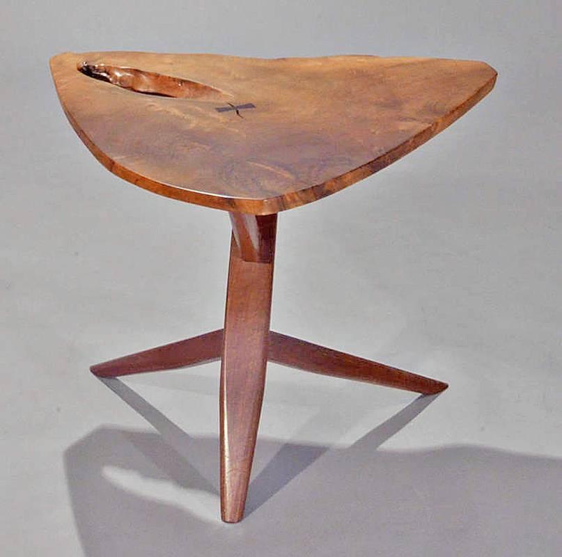 Hand-Crafted Conoid End Table by George Nakashima, 1984 For Sale