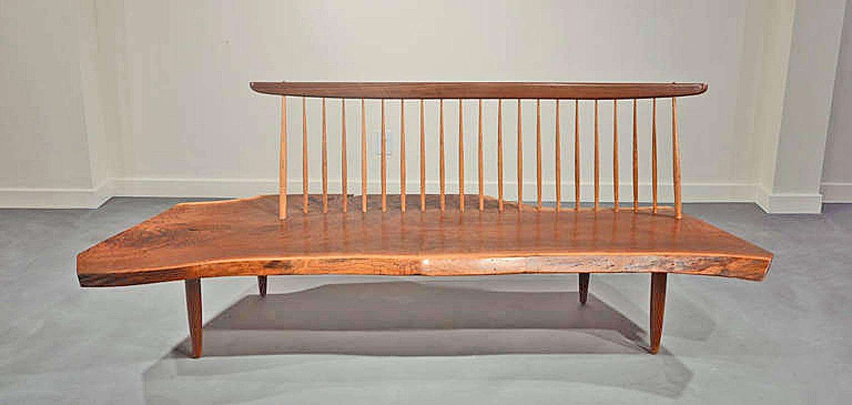 American Conoid Bench by George Nakashima, 1964 For Sale