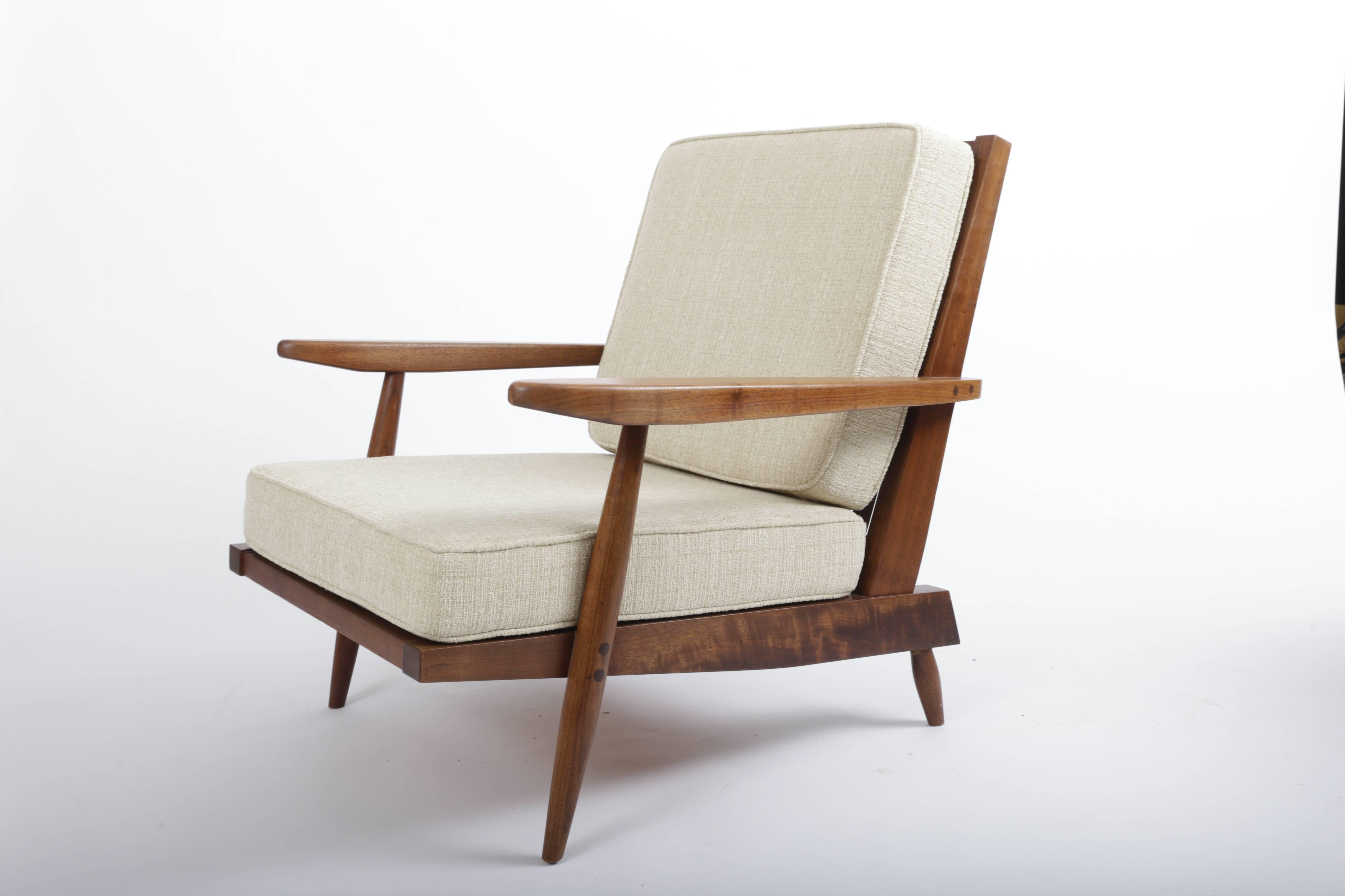 Mid-Century Modern Walnut Armchair by George Nakashima