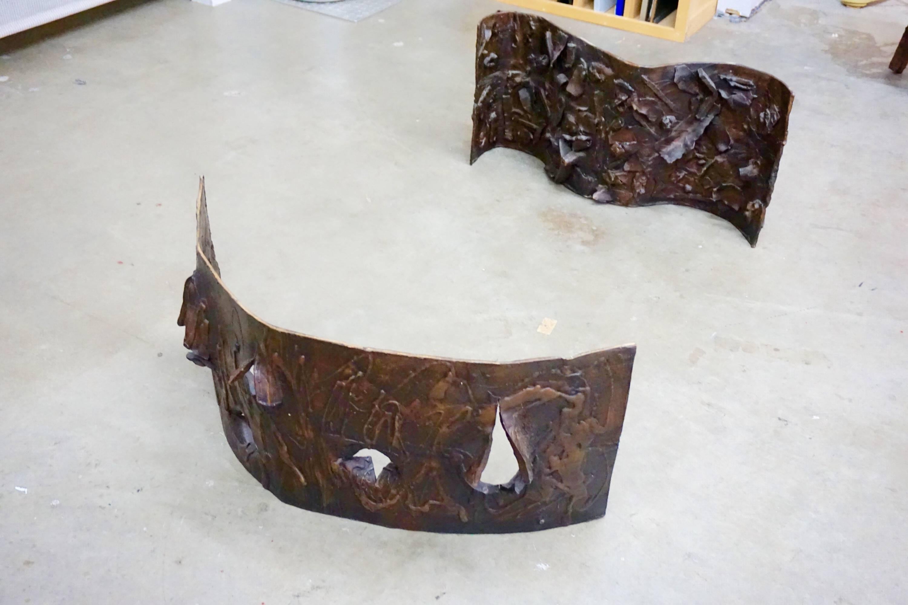 Hand-Sculpted Bronze Coffee Table by Herbert Slate 1