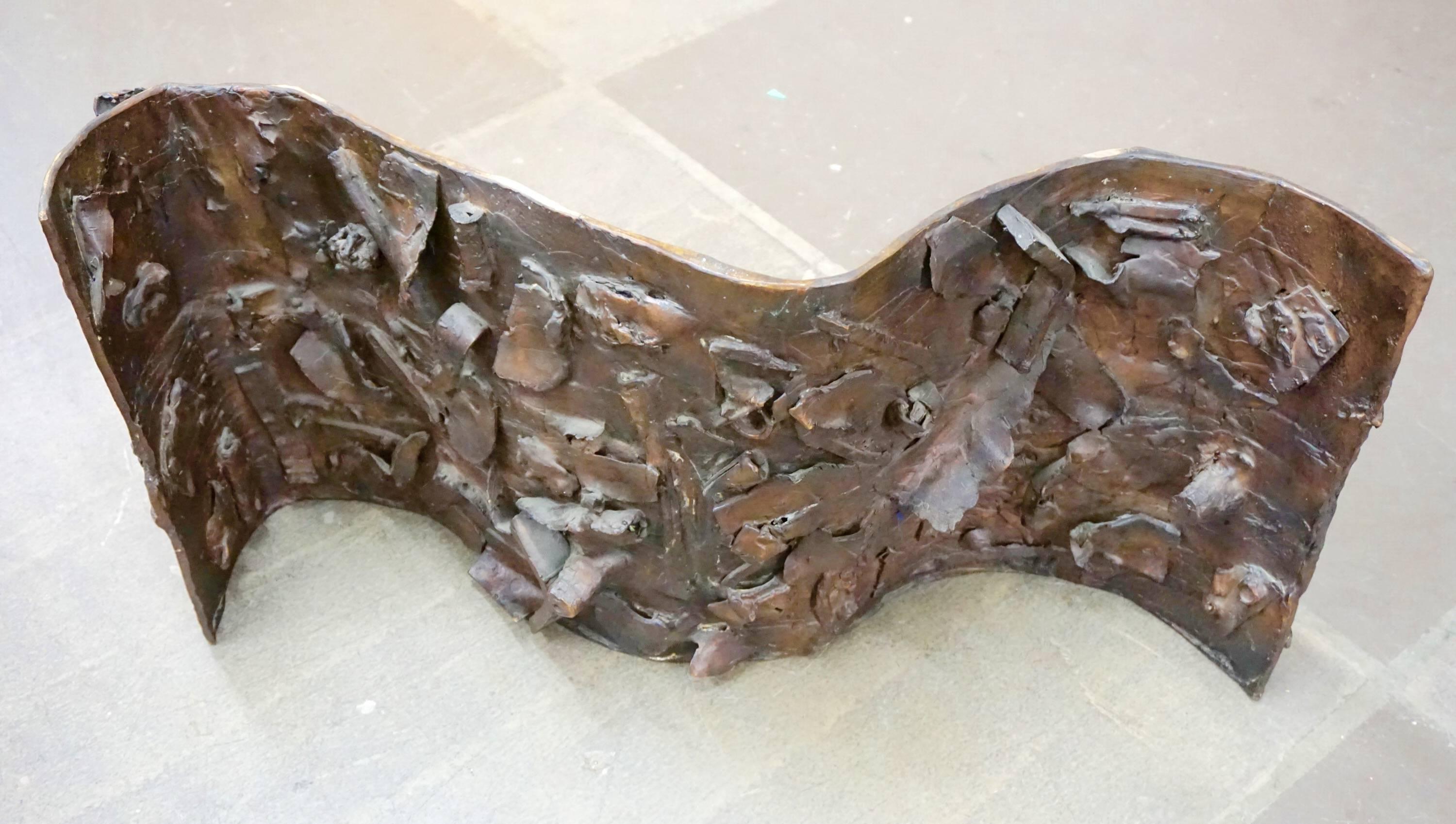 Hand-Sculpted Bronze Coffee Table by Herbert Slate 2