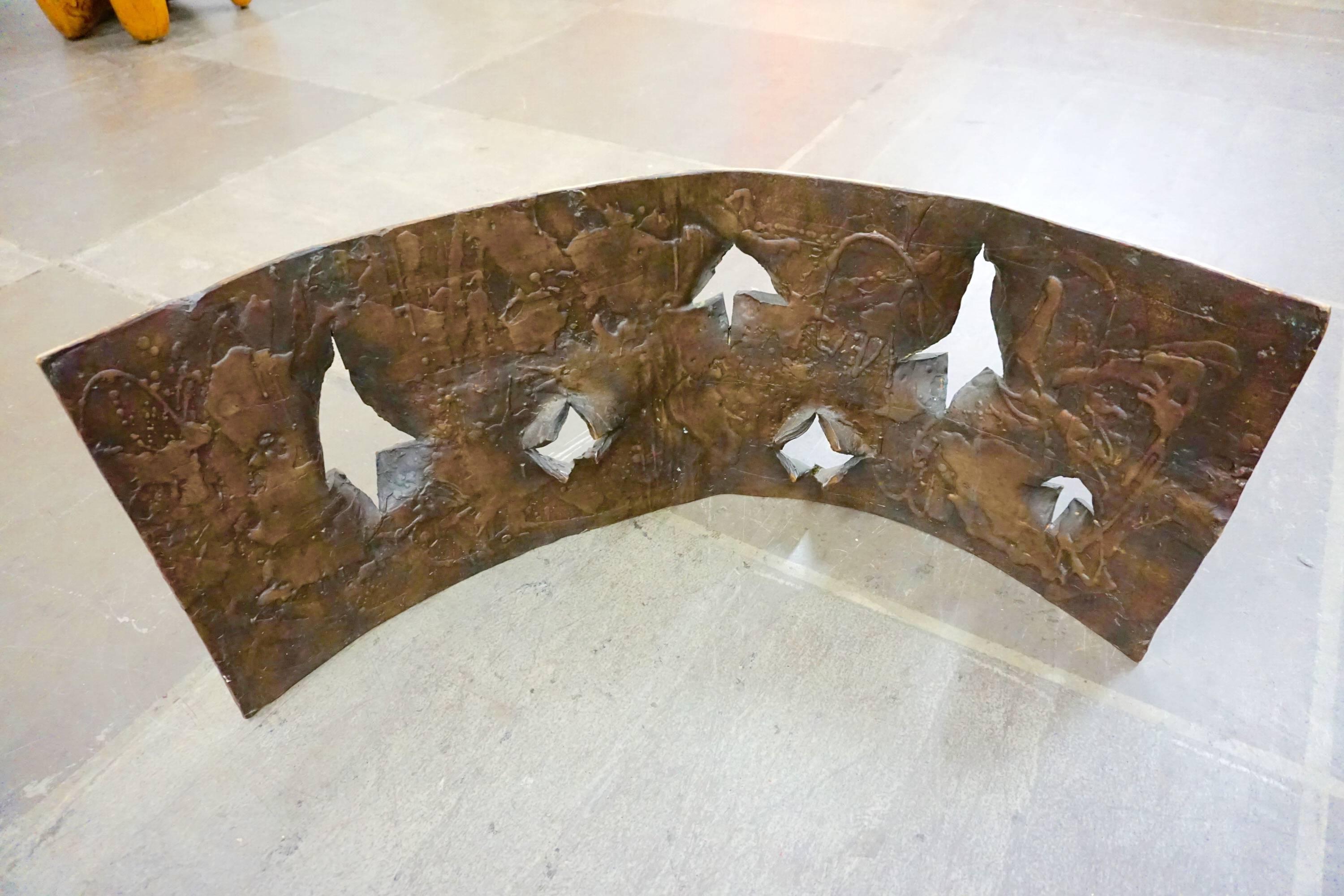 Hand-Sculpted Bronze Coffee Table by Herbert Slate 3