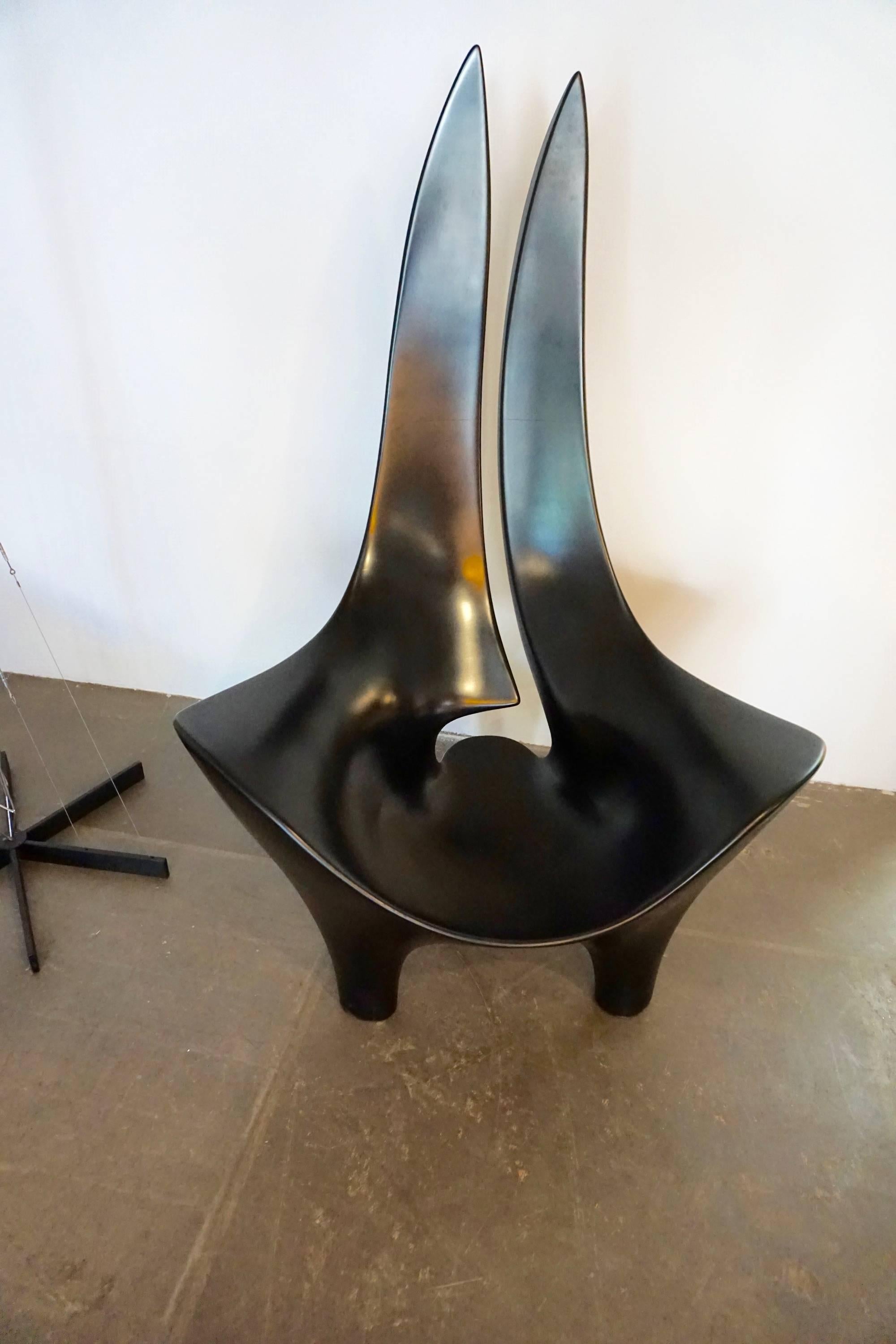Sculpted Wood Chair by David Delthony 1