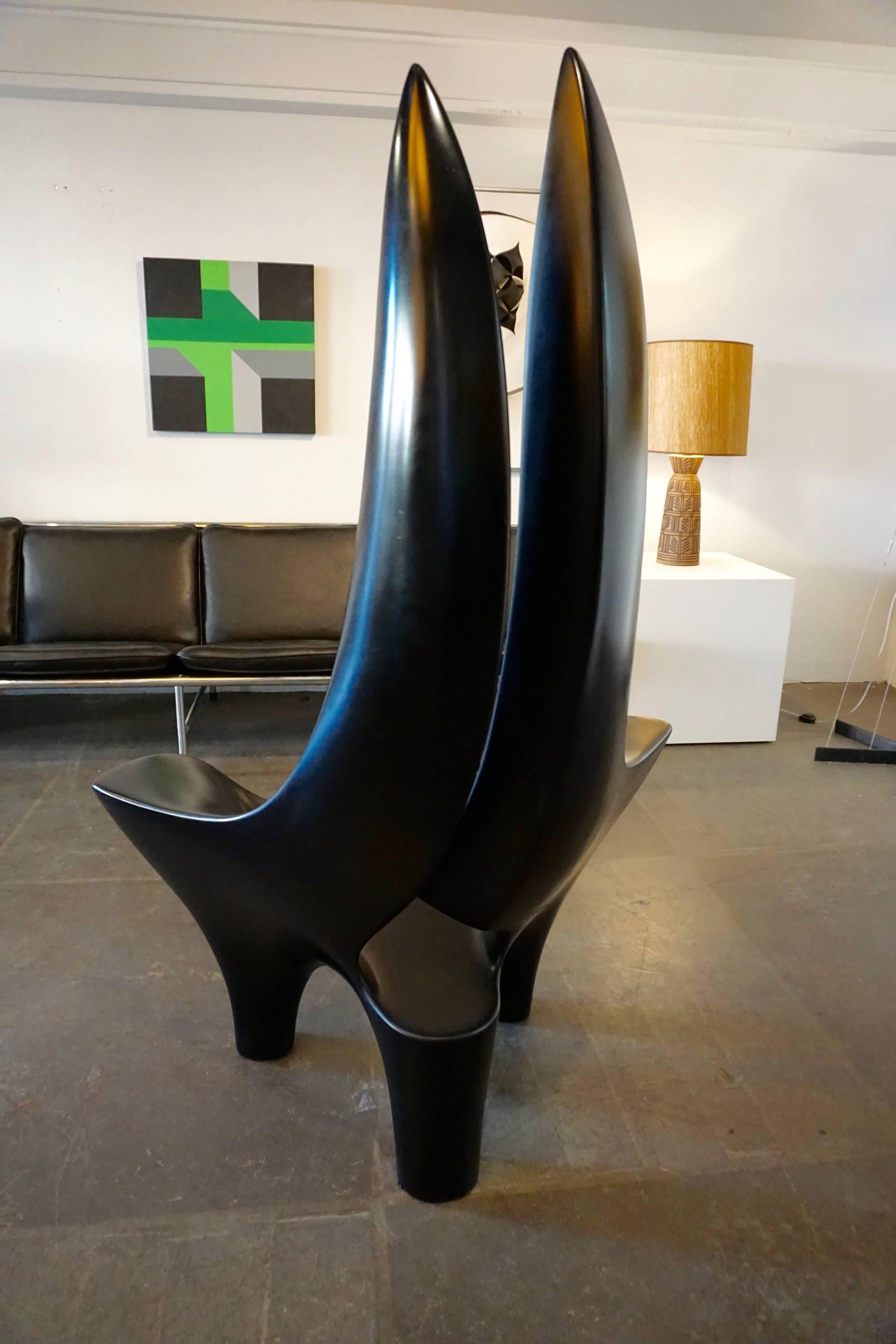 Sculpted Wood Chair by David Delthony 3