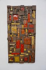 1960s Ceramic Tile and Wood Assemblage