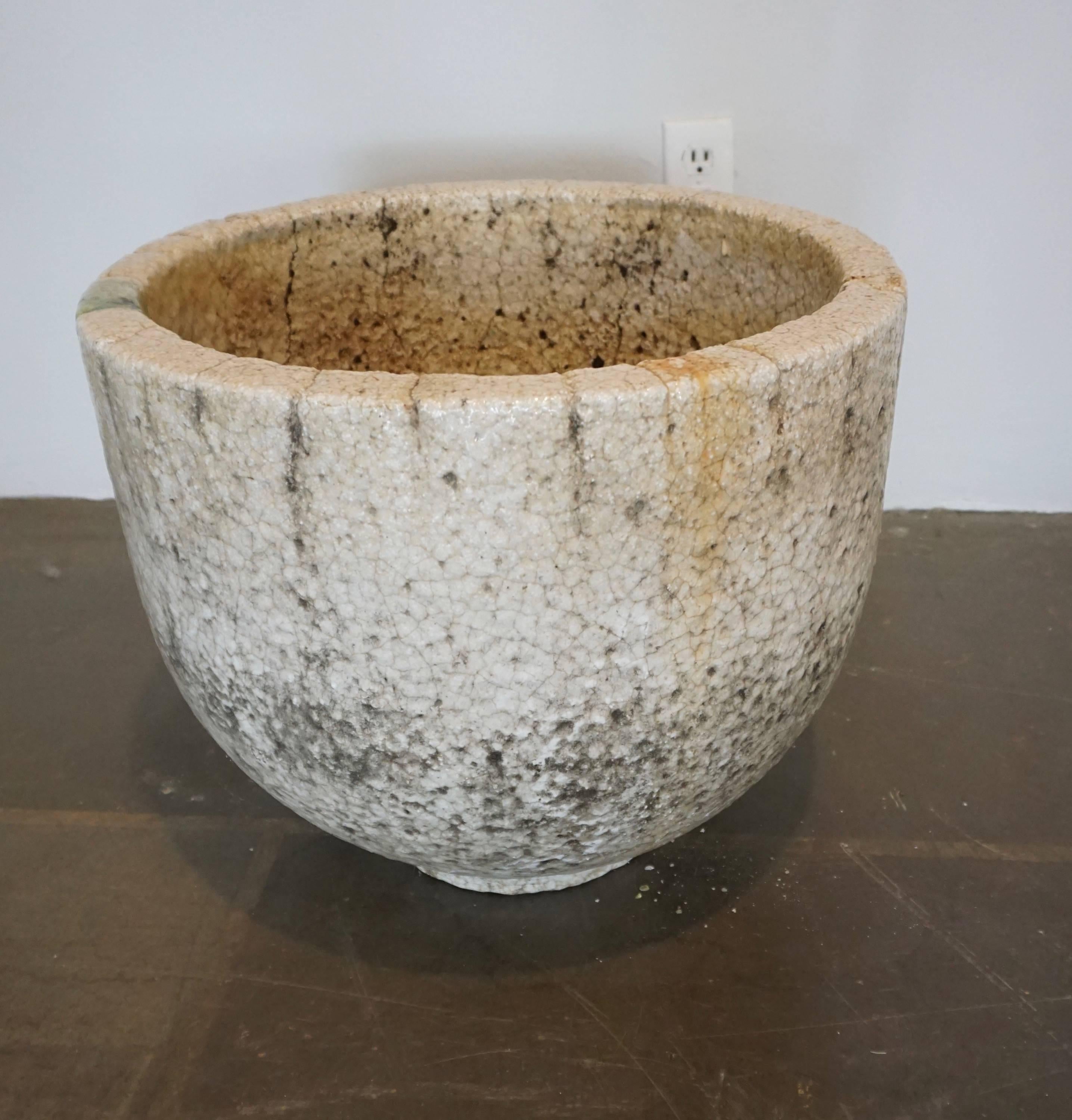 Mid-20th Century Crackled Glaziers Crucible For Sale