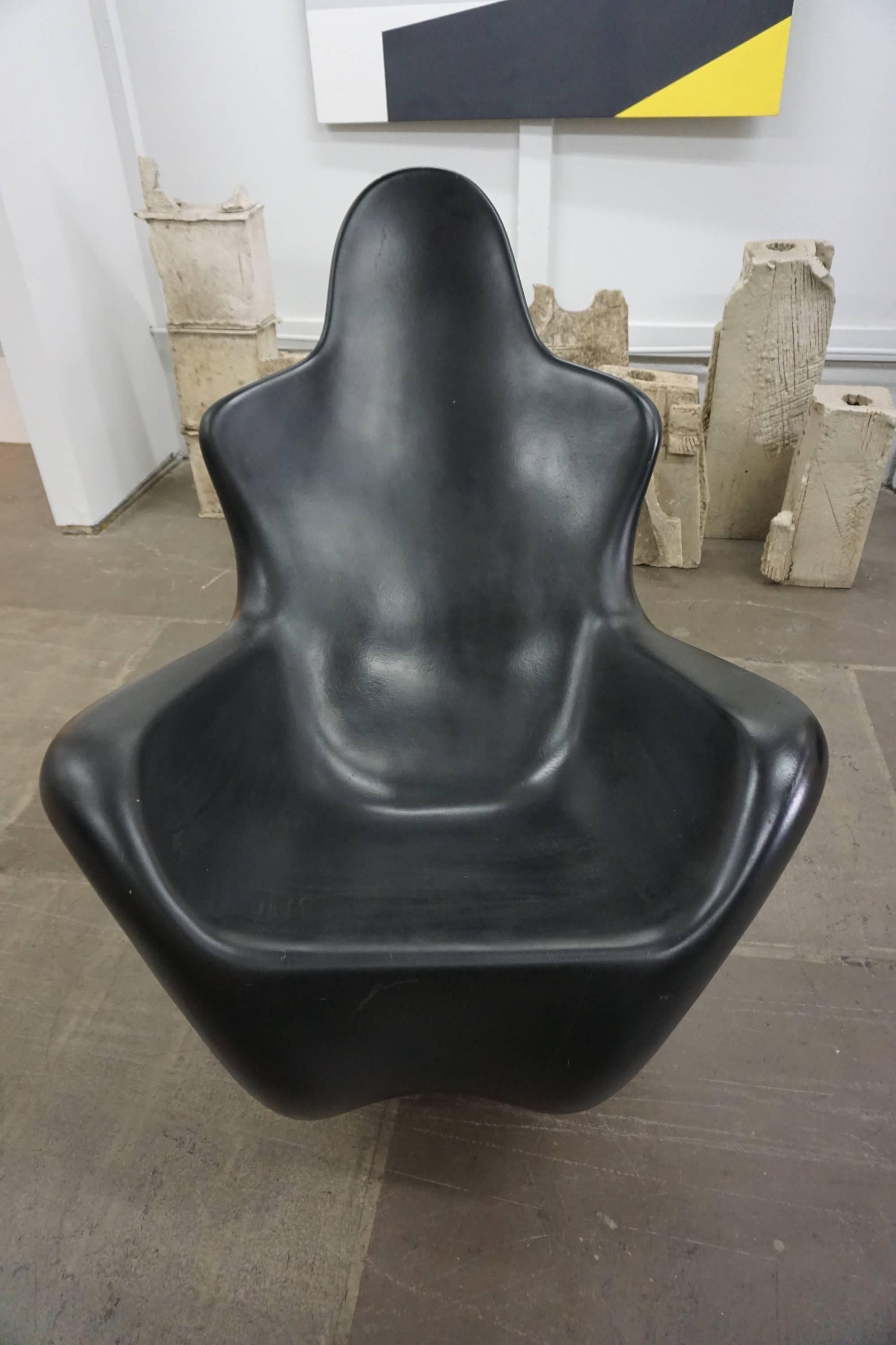 Molded Fiberglass Rocking Chair in the Style of Wendell Castle