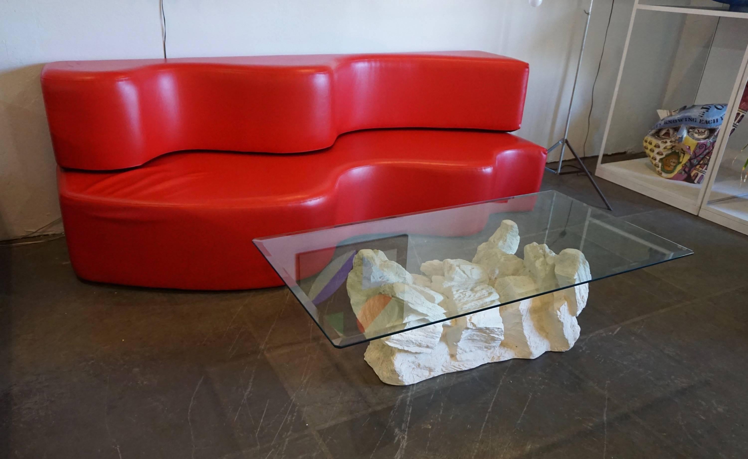 Brutalist Faux Rock Coffee Table by Sirmos 2