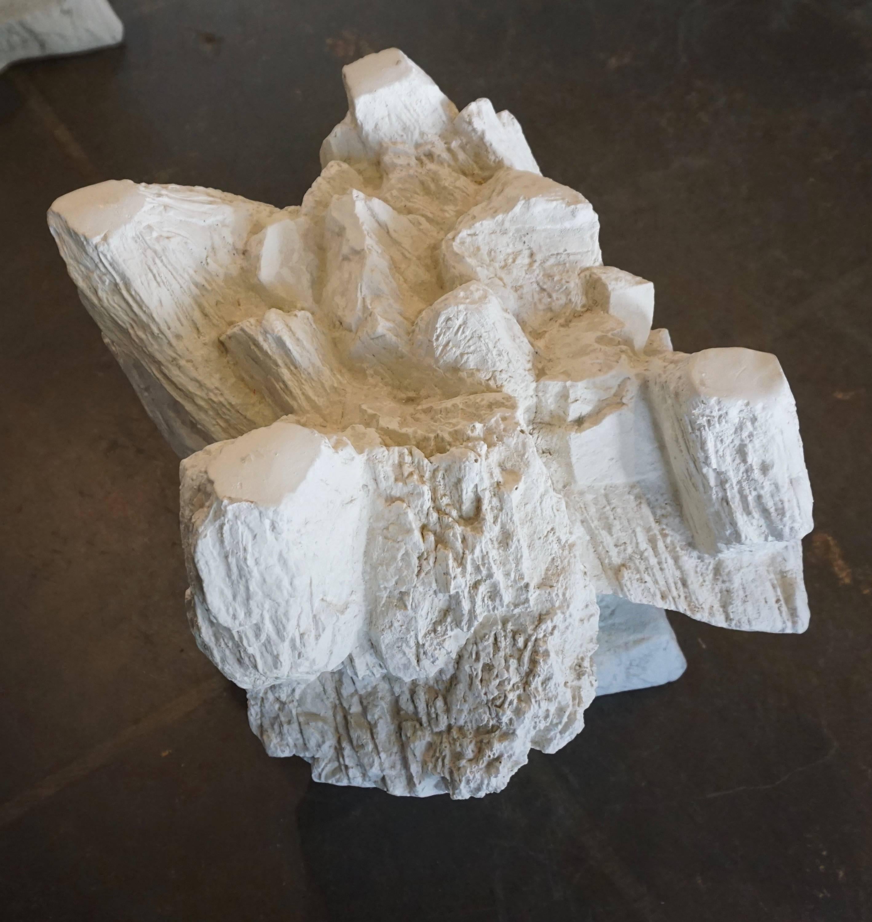Brutalist Faux Rock End Tables by Sirmos 2