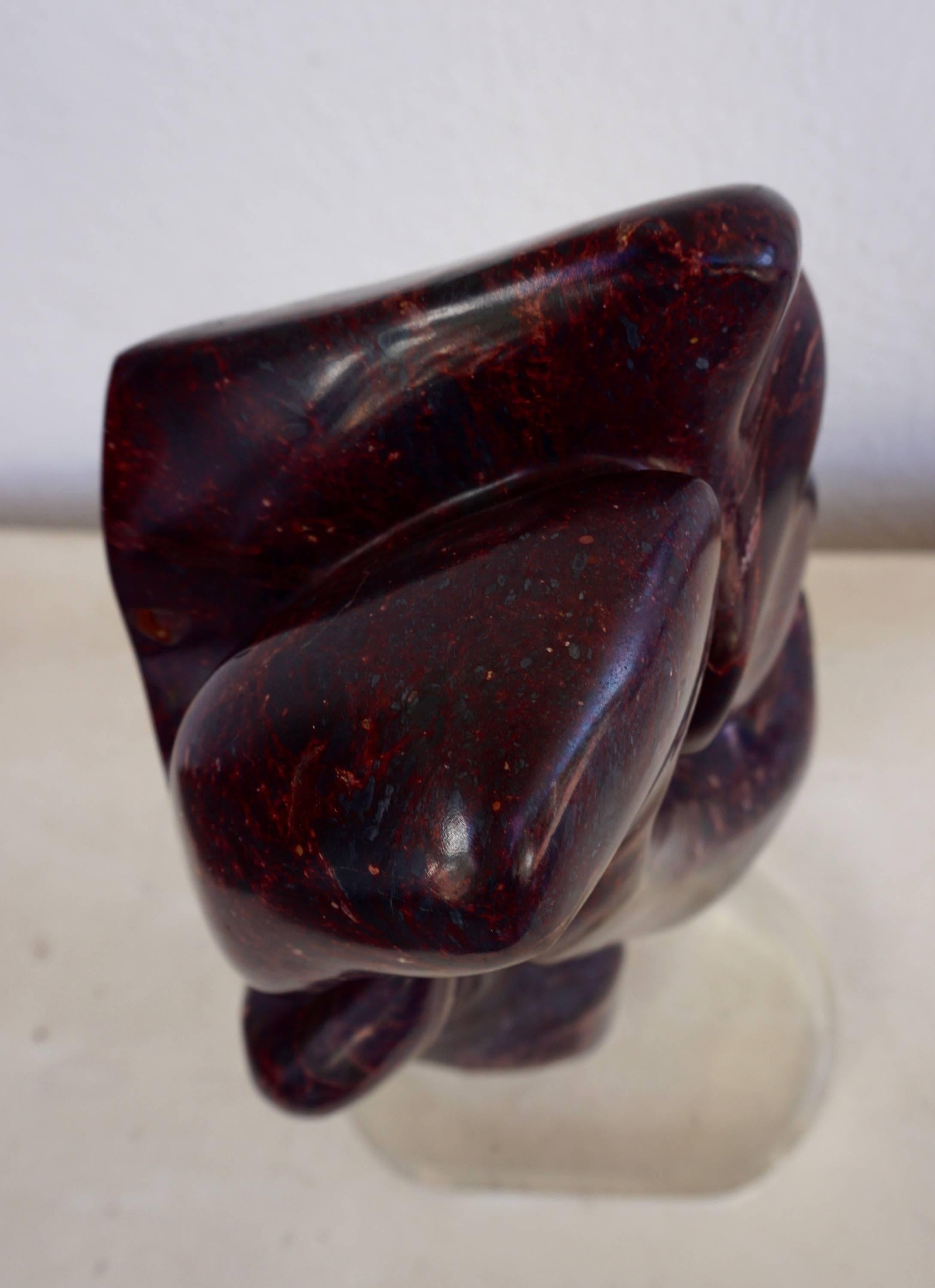 Abstract Marble Sculpture, Signed 