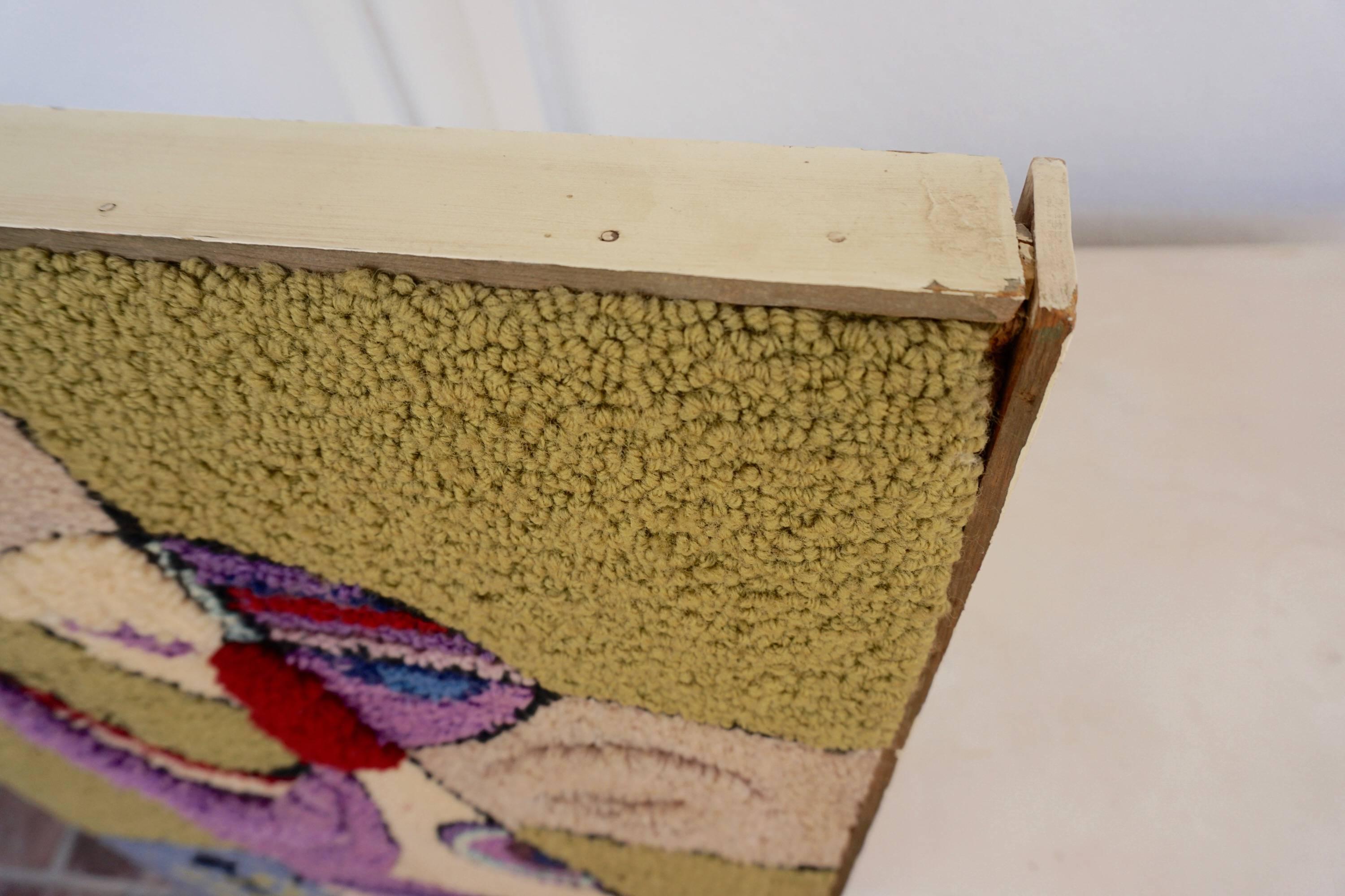 Mid-20th Century Hand-Hooked Tapestry Attributed to Bill Hinz