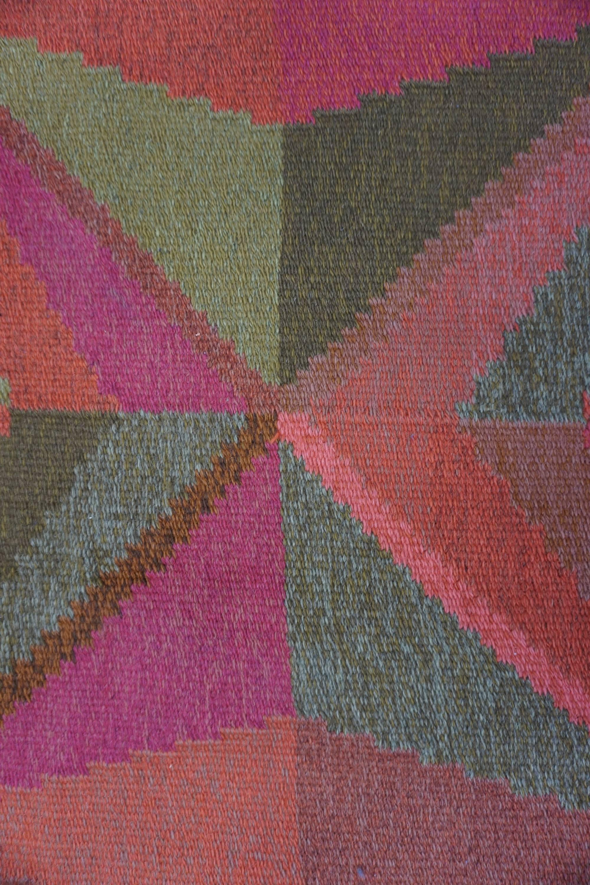 Mid-20th Century Colorful Scandinavian Rug