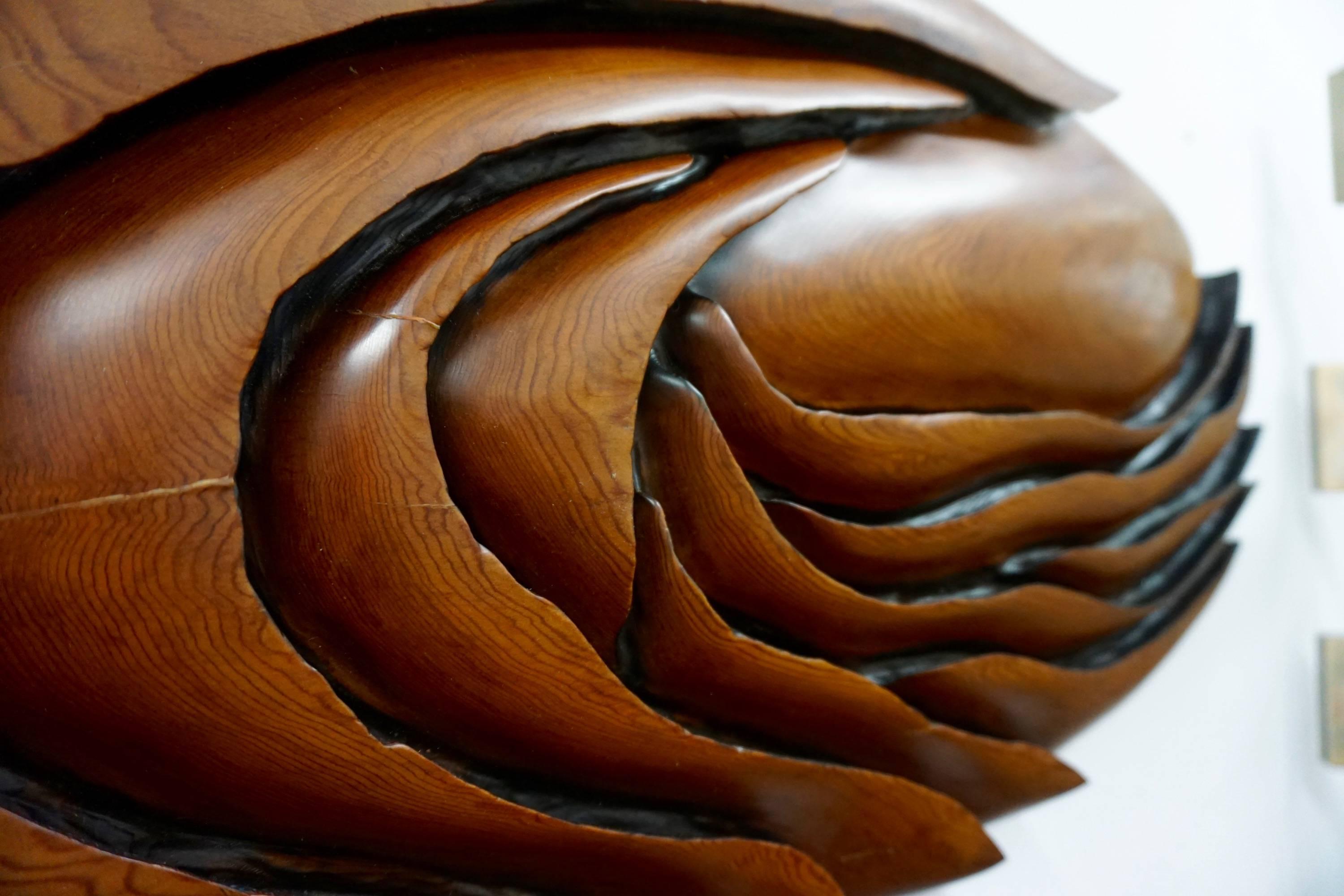 Oval Shaped Redwood Sculpture In Excellent Condition In Cathedral City, CA