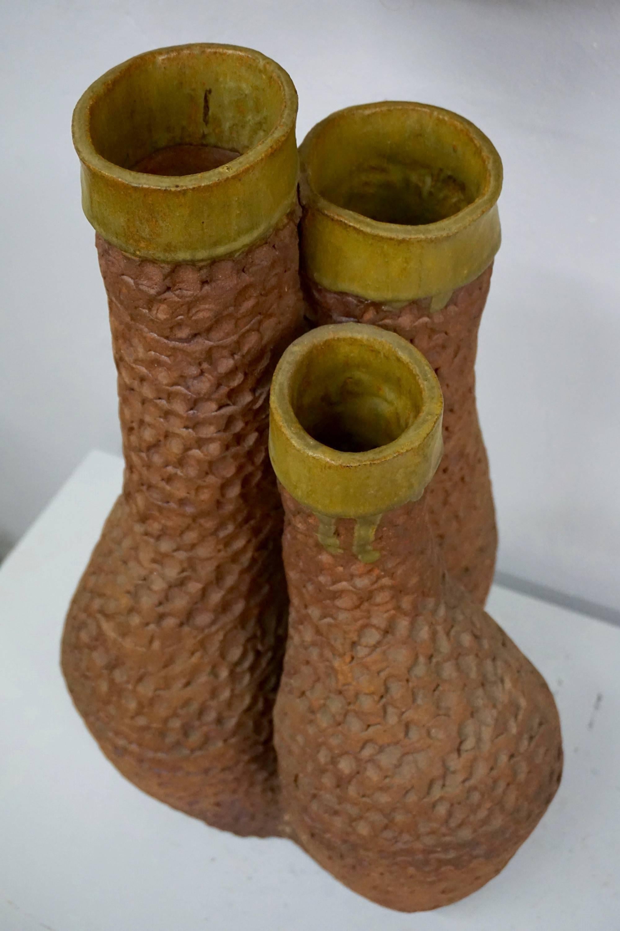 Triple Headed Ceramic Vessel 2