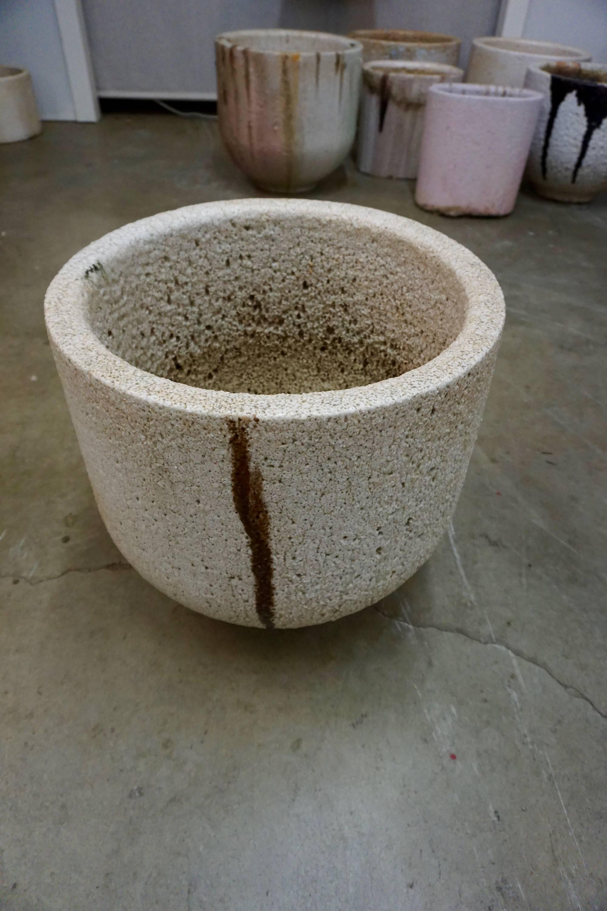 Ceramic and Glass Crucible or Planter In Good Condition For Sale In Cathedral City, CA