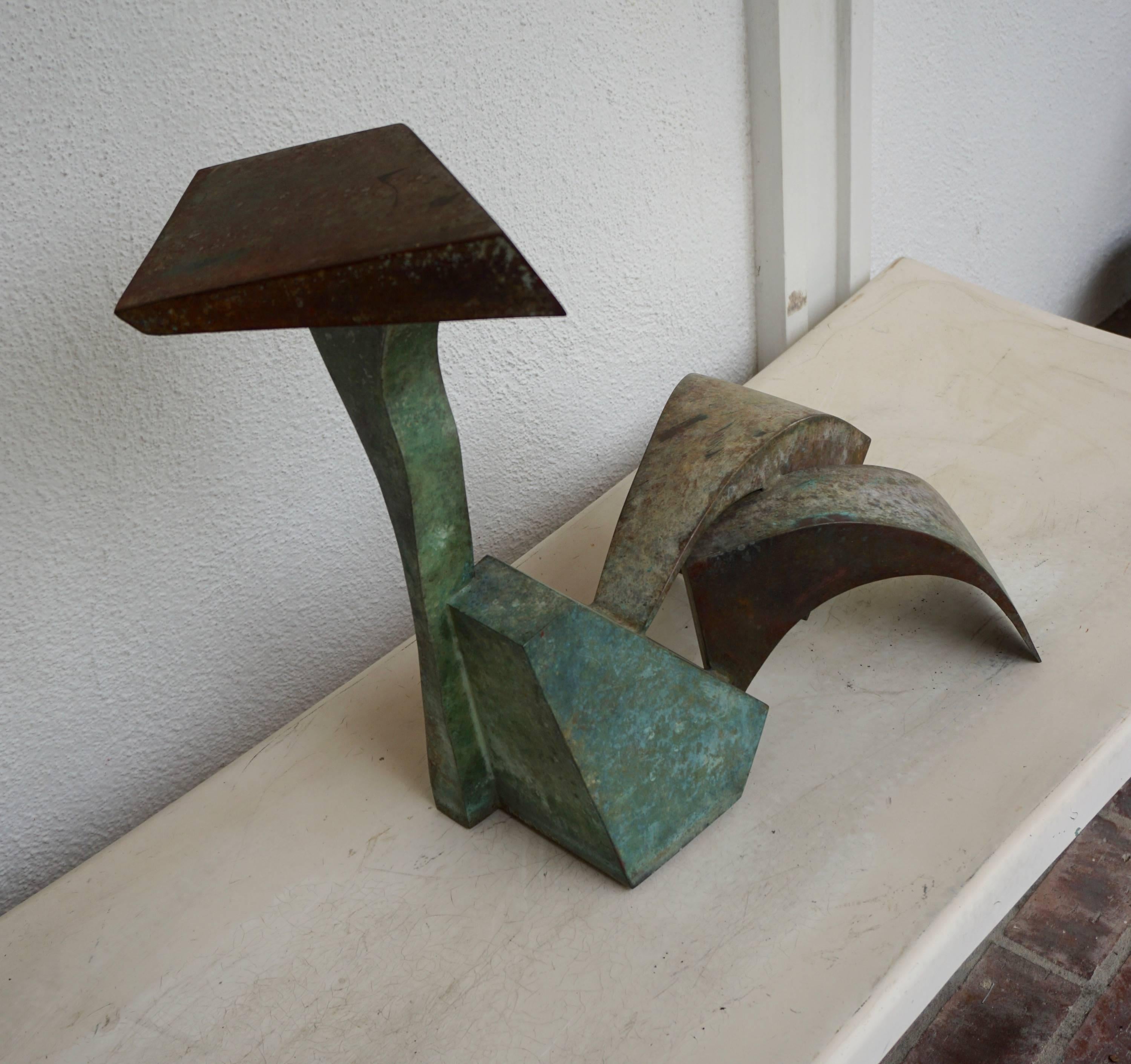 Mid-20th Century Patinated Abstract Metal Sculpture