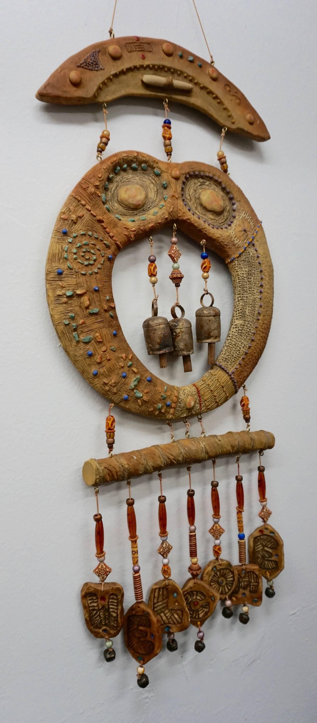 Doublesided Ceramic Hanging Sculpture, 1960s 1