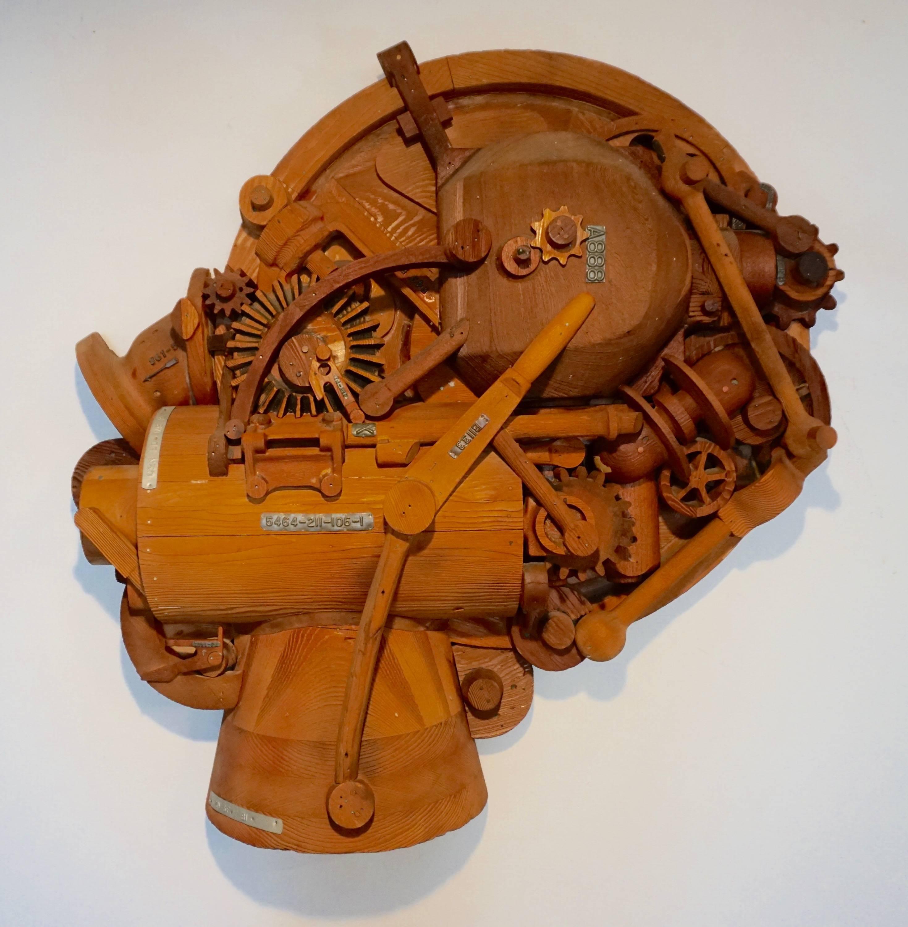 1960s Redwood Industrial Sculpture For Sale 2