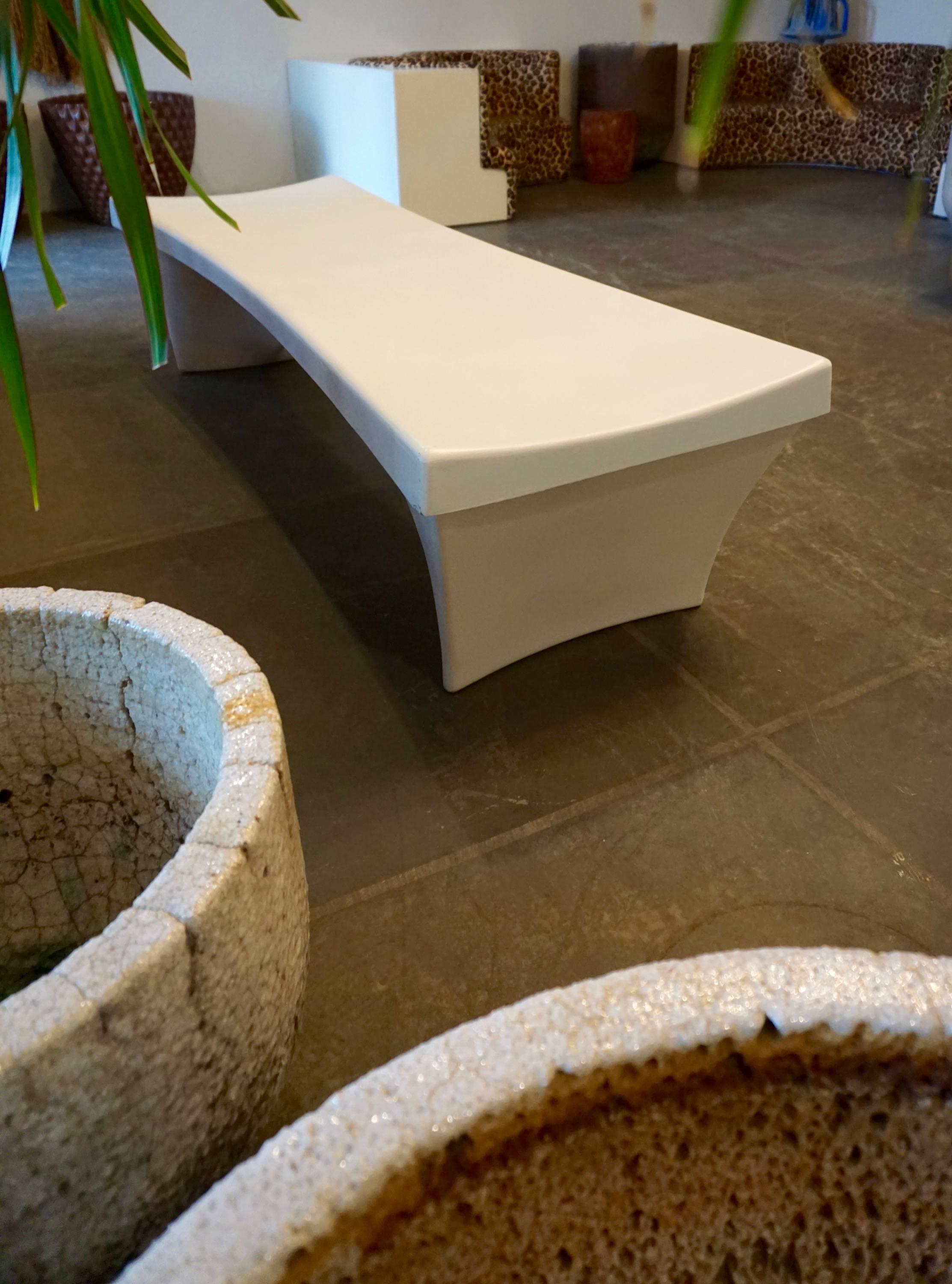 Stylish Fiberglass Bench by Douglas Deeds In Excellent Condition In Cathedral City, CA