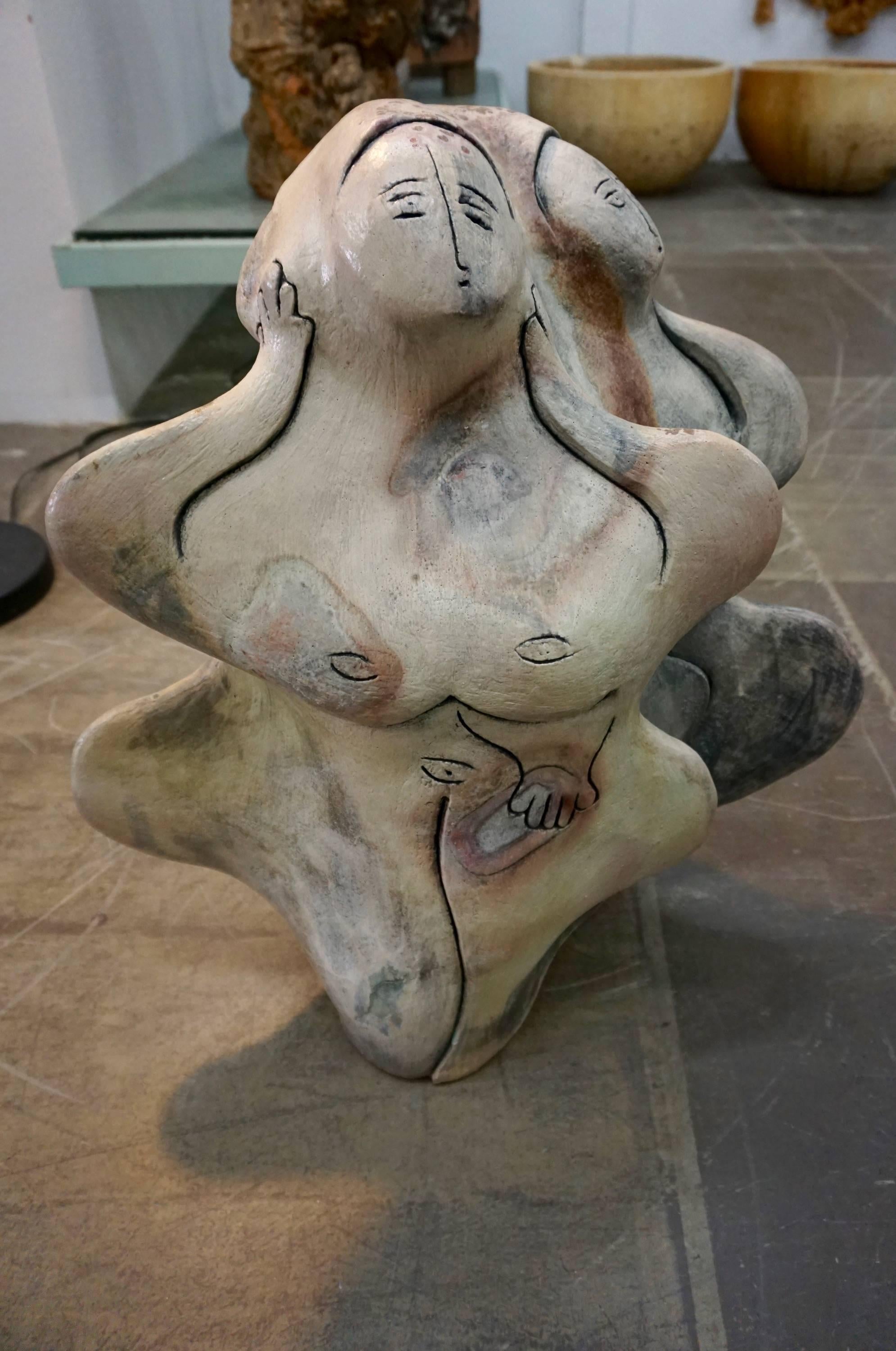 Ceramic Sculpture of Nude Women In Excellent Condition In Cathedral City, CA