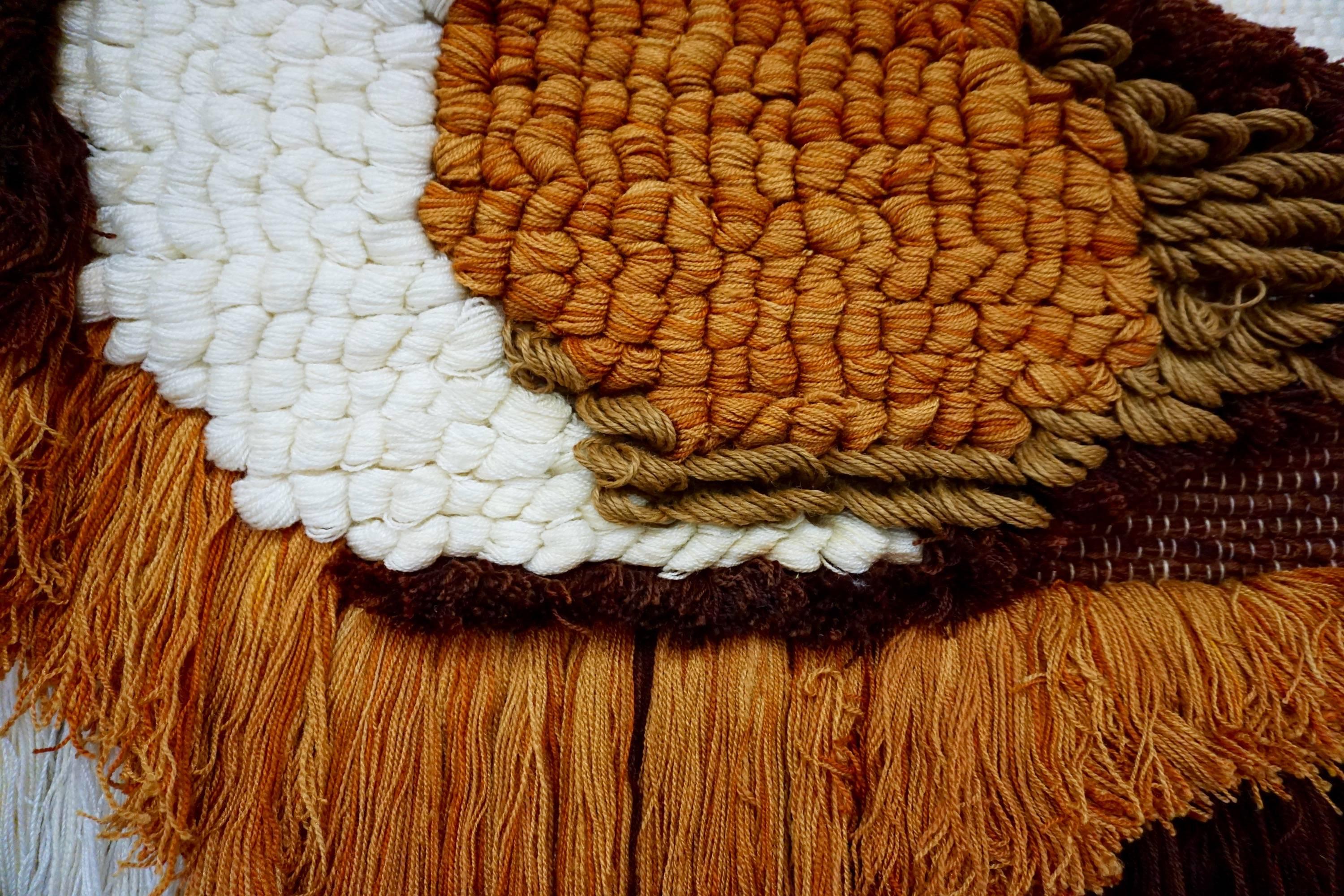 Late 20th Century Striking Wool Tapestry