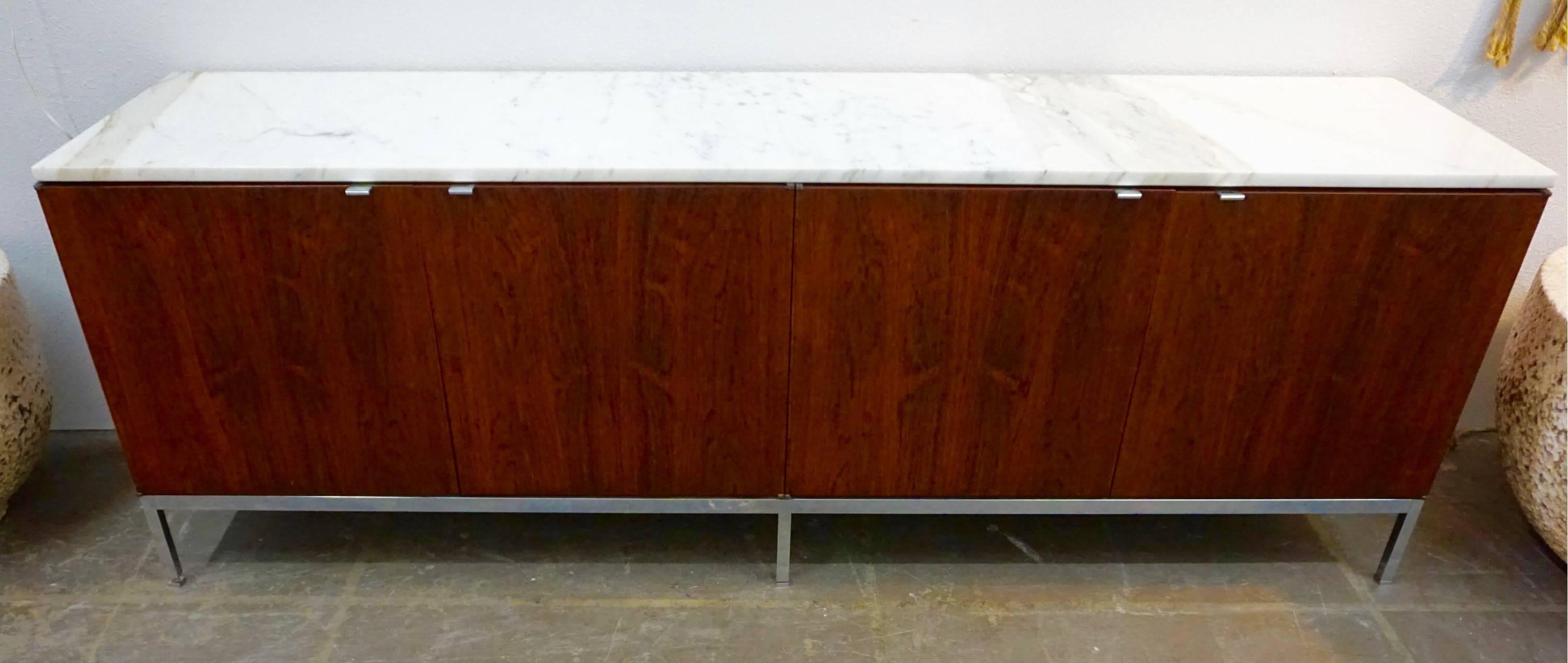 Knoll Rosewood Credenza with Marble Top 4