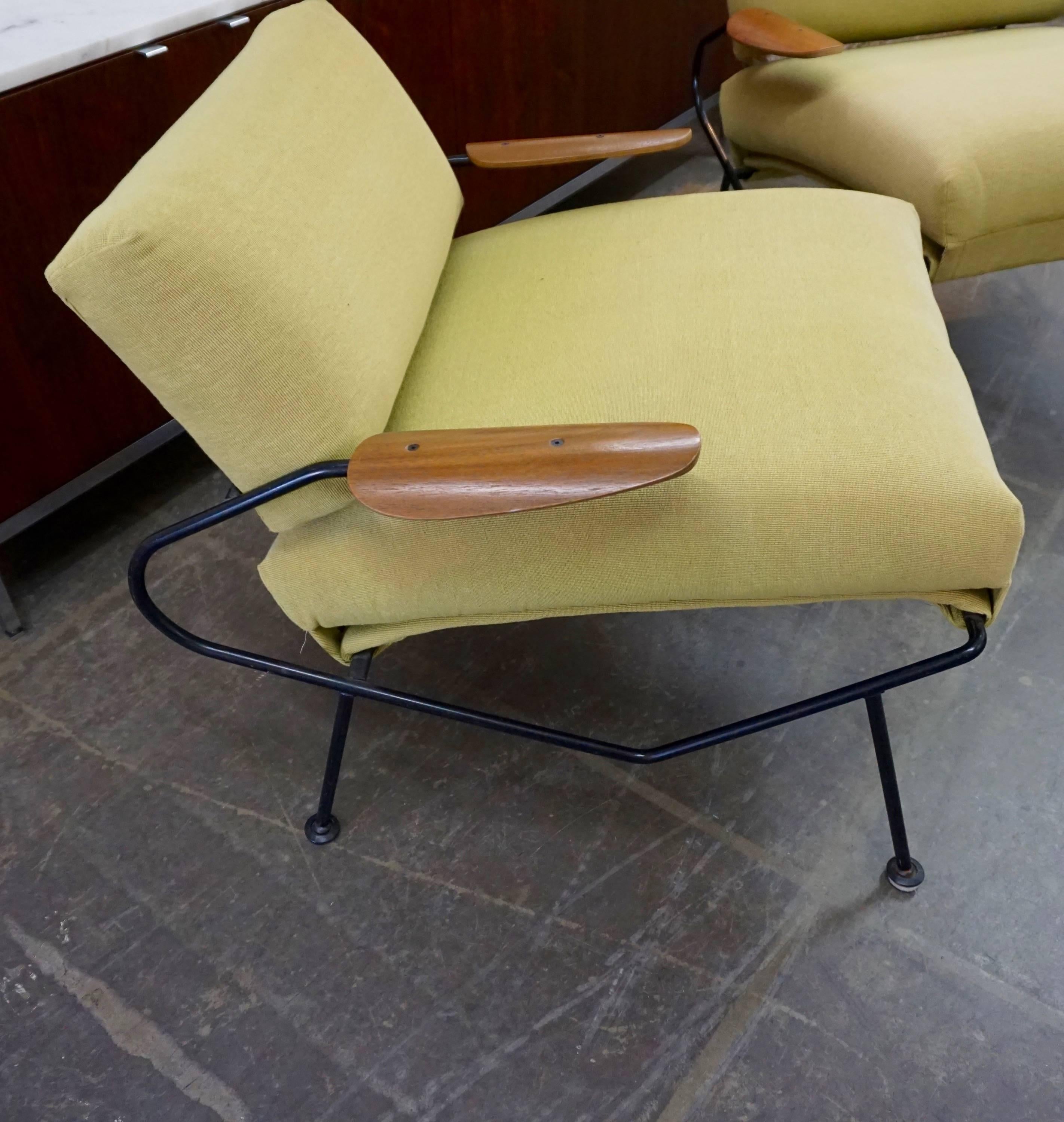 Mid-Century Modern Pair of Lounge Chairs by Dan Johnson