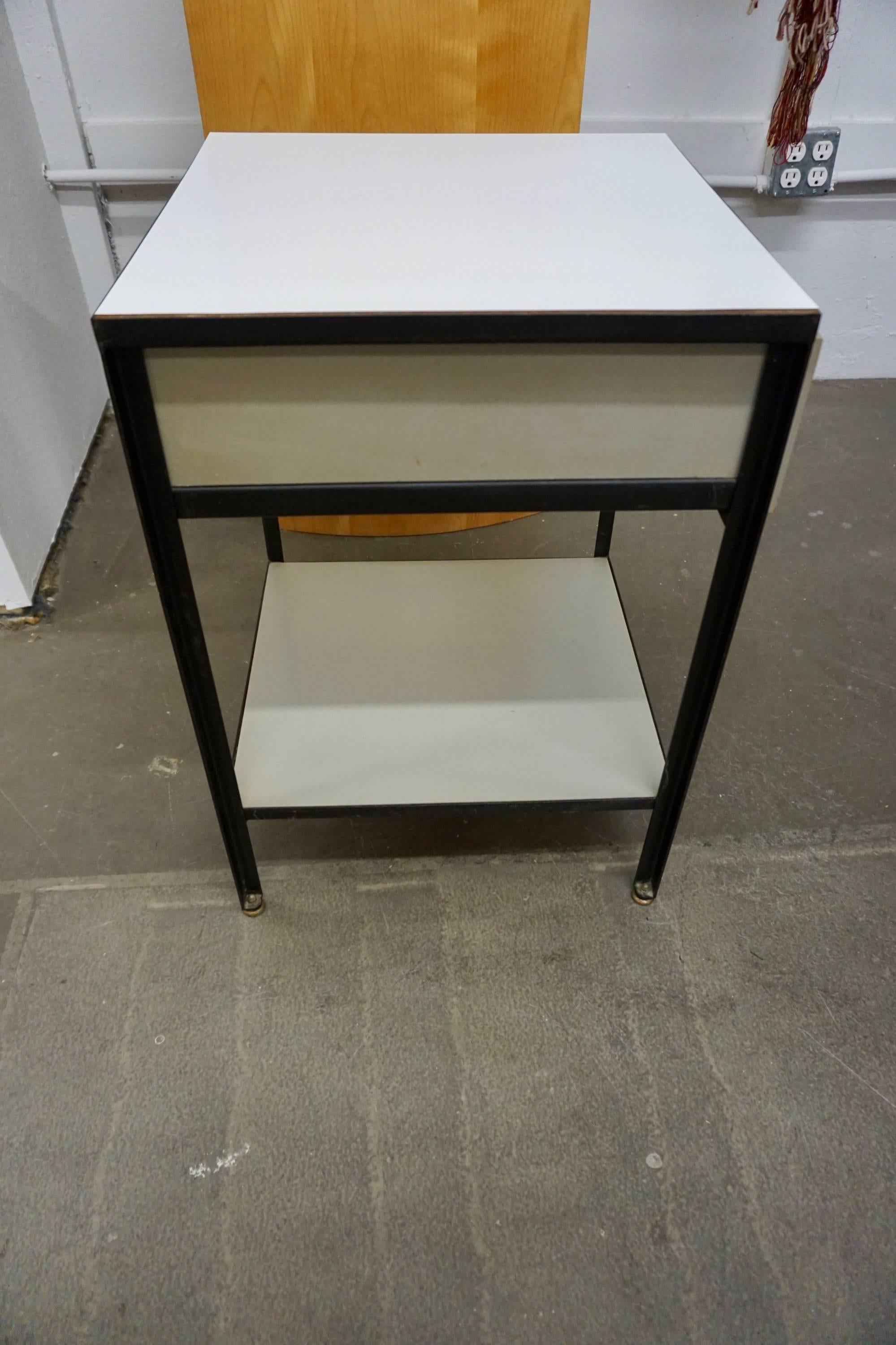 Pair of George Nelson Steel Frame Nightstands In Excellent Condition In Cathedral City, CA