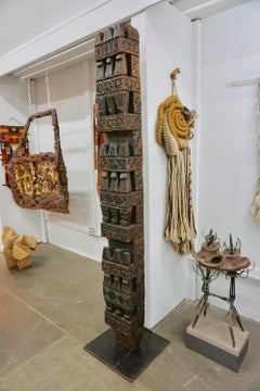 Hand-Carved Wood TOTEM