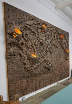 Massive Ceramic Wall Relief by  John Bennett
