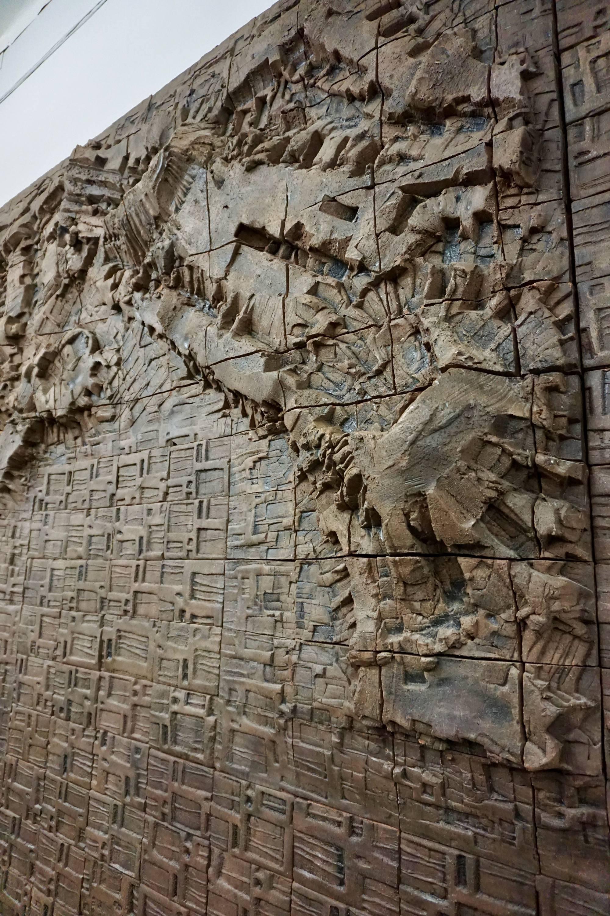 Massive Ceramic Wall Relief by  John Bennett For Sale 2