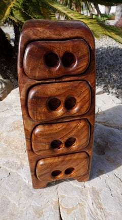 Hand Sculpted Wood Jewelry/Stash Box