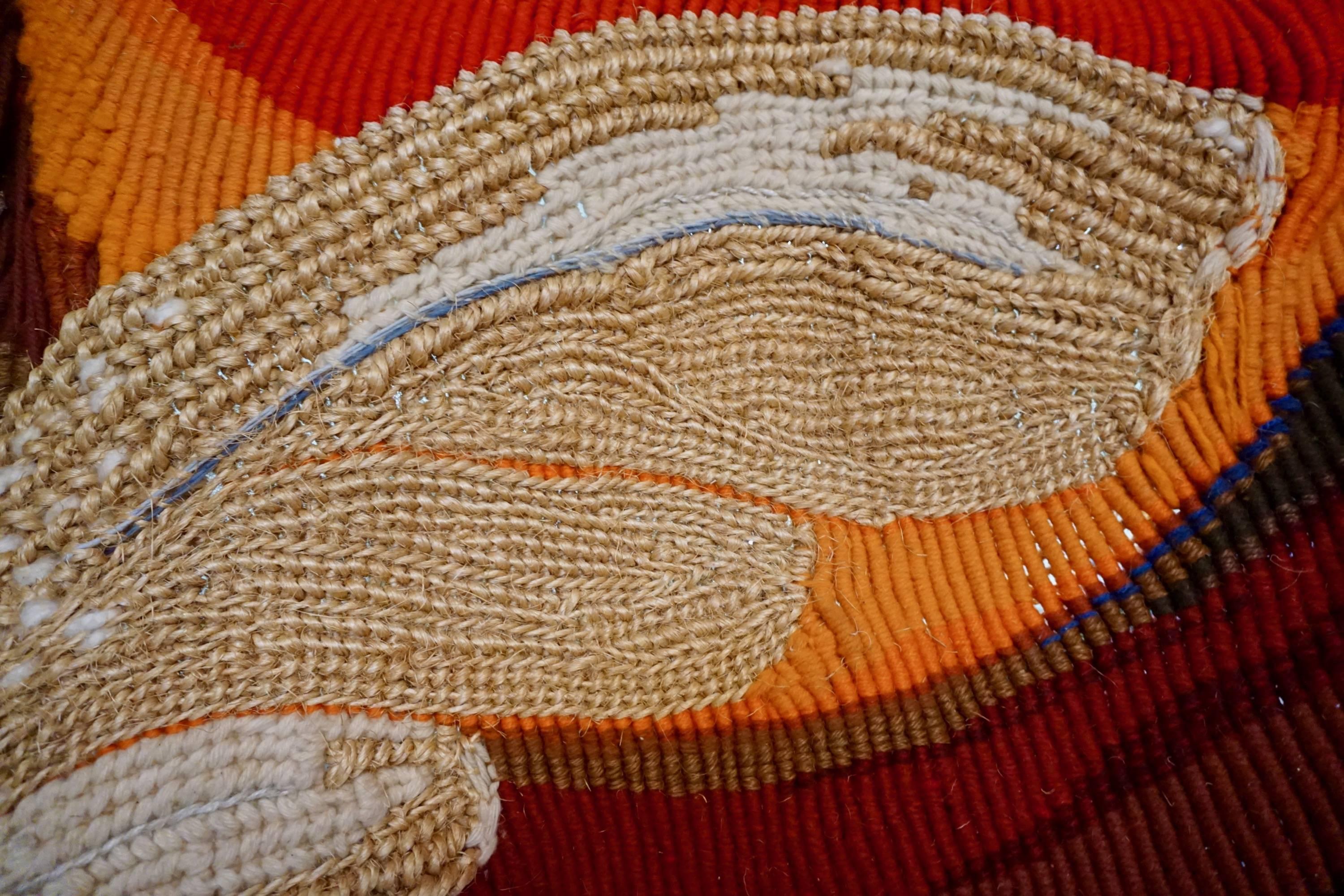 Colorful Handwoven, 1960s Tapestry In Excellent Condition In Cathedral City, CA