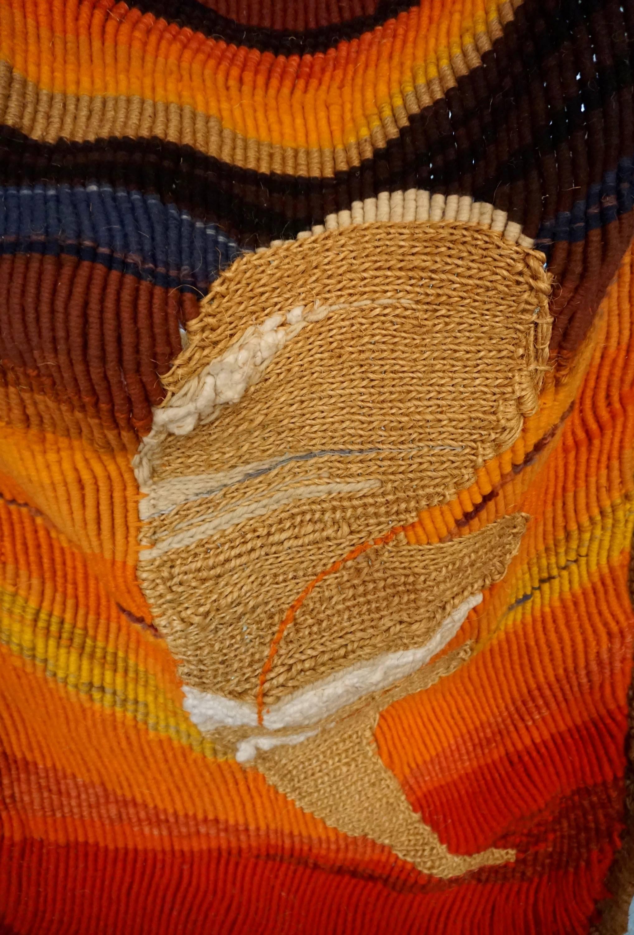 Mid-20th Century Colorful Handwoven, 1960s Tapestry