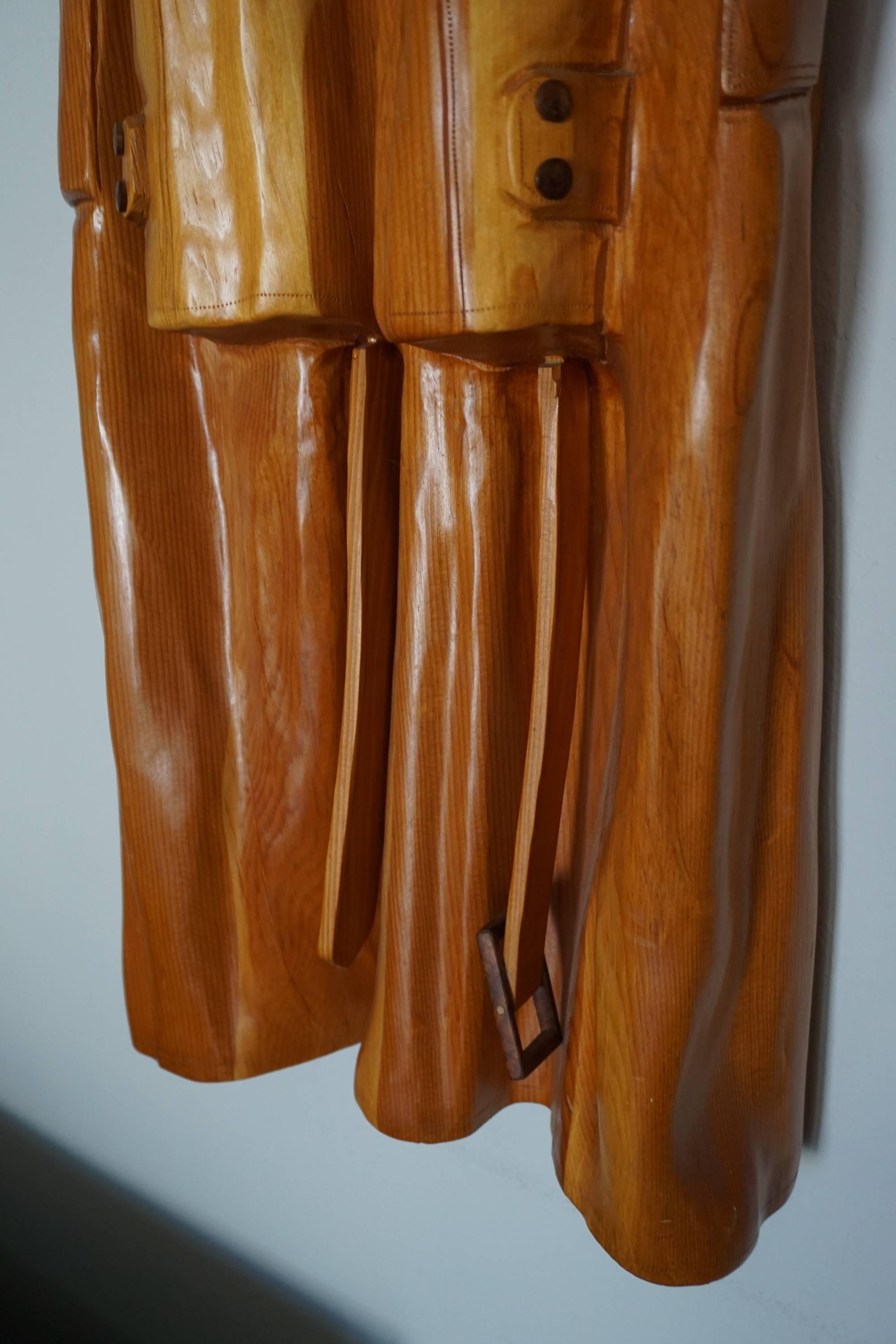 American Pop Art Raincoat Sculpture by Rene Megroz For Sale