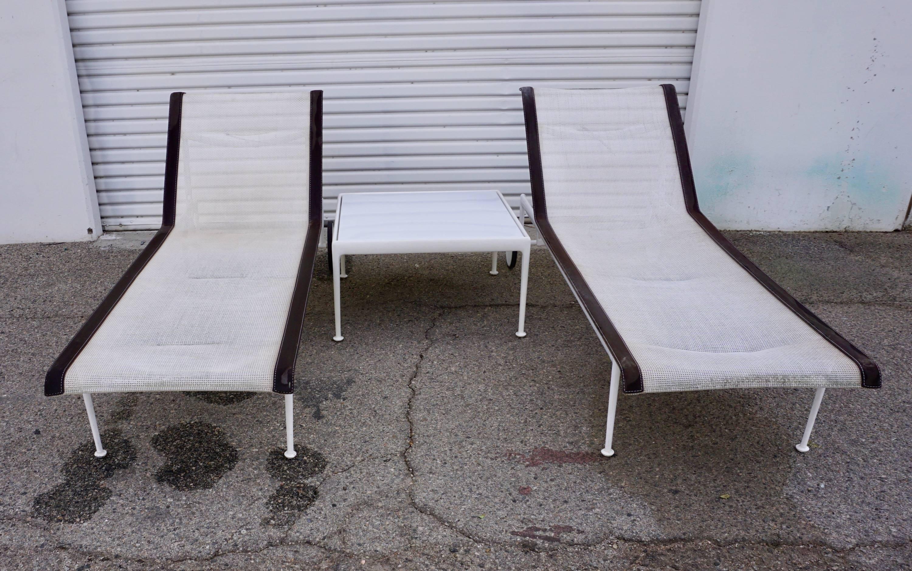 Pair of Richard Schultz Chaise Lounges for Knoll In Good Condition In Cathedral City, CA