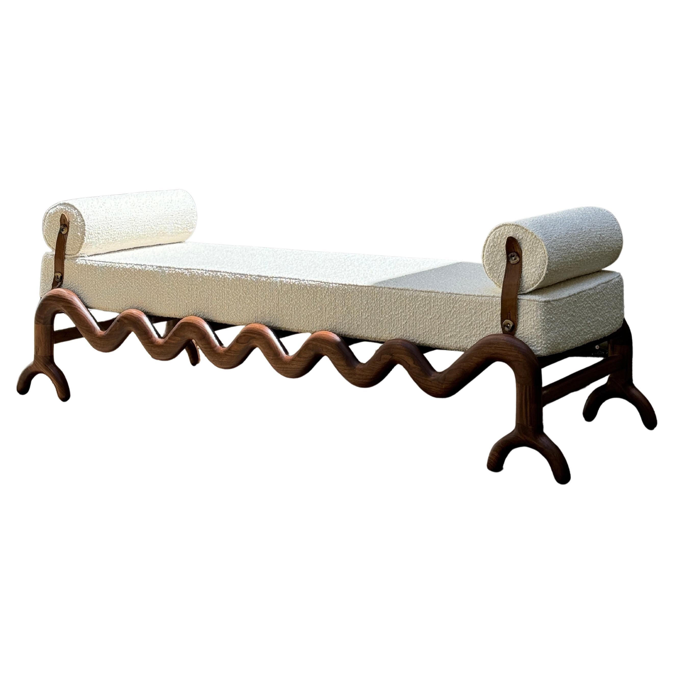 Sunday daybed walnut and Boucle